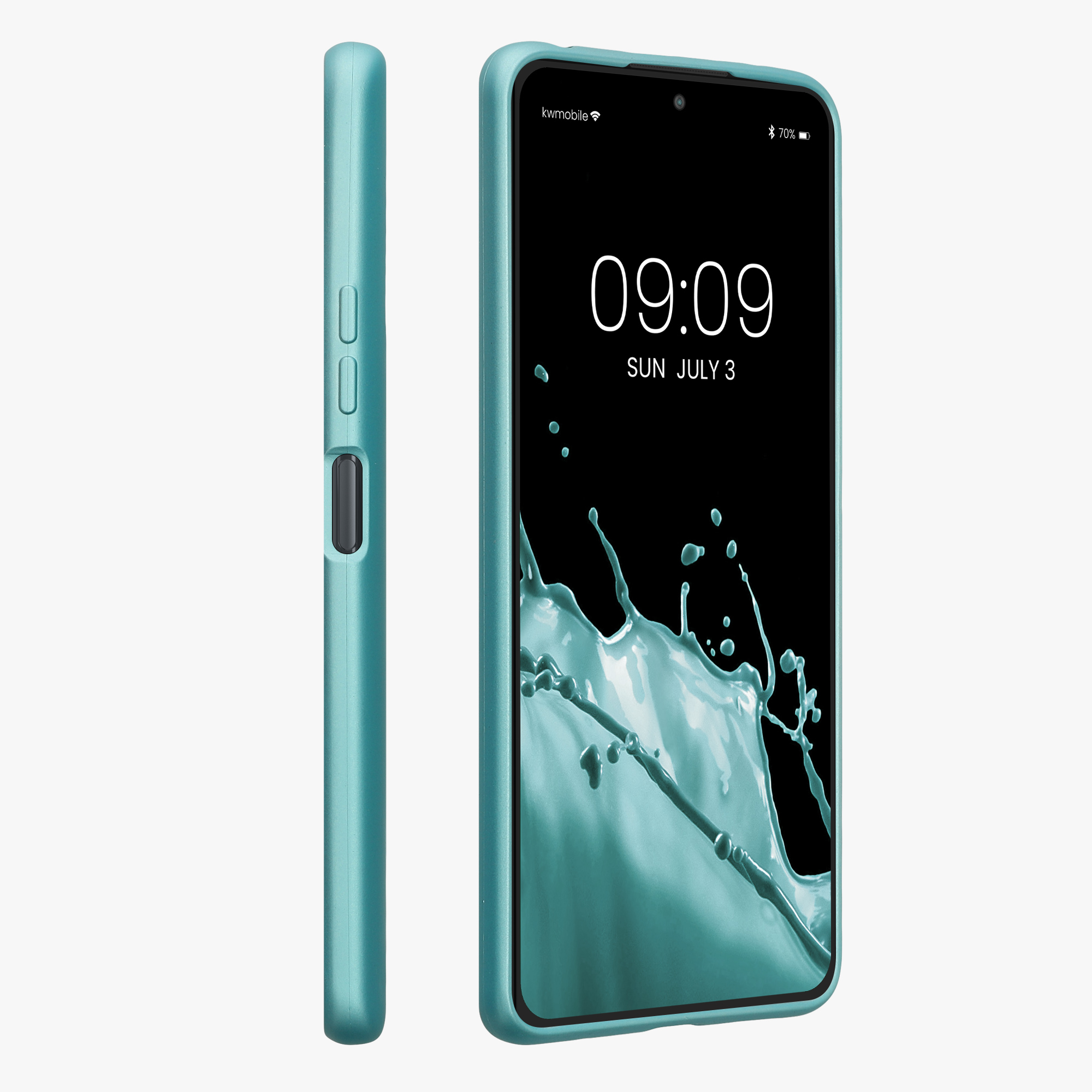 Kryt na mobil Xiaomi Redmi Note 10 Pro, tenký - kwmobile, metalický mátově zelený