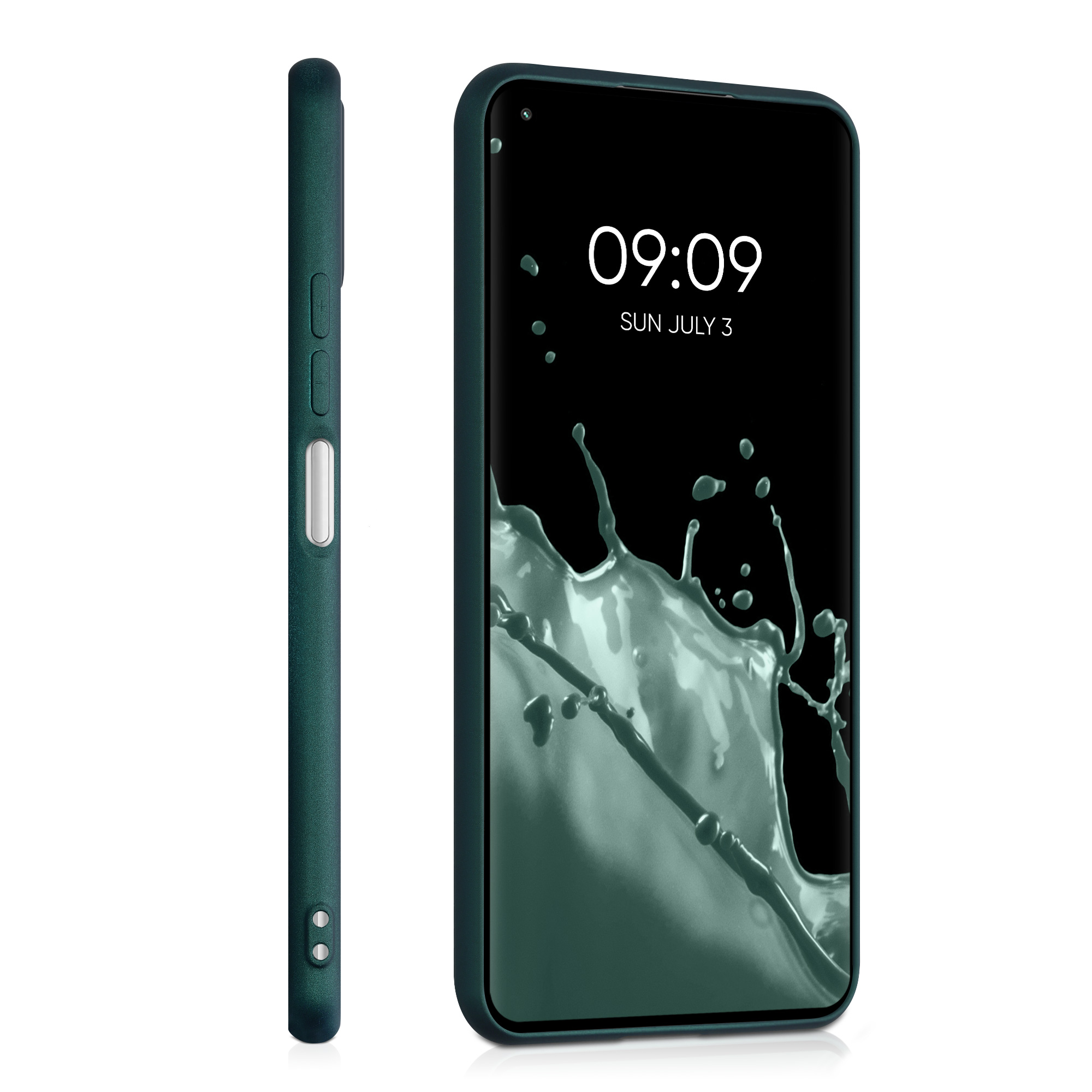 Metalický kryt na mobil Xiaomi 11 Lite NE kwmobile metalicky modrozelený