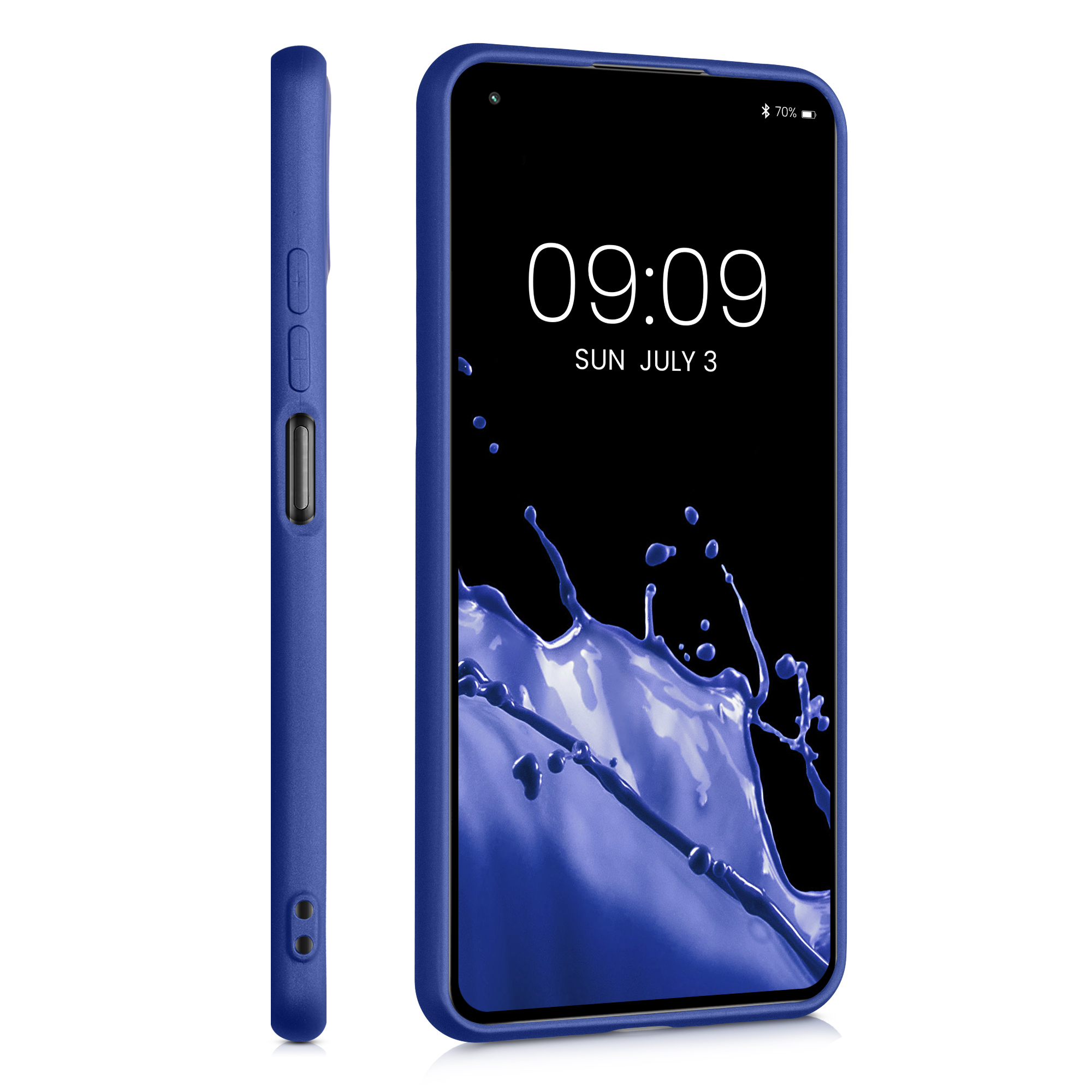 Metalický kryt na mobil Xiaomi 11 Lite NE kwmobile metalicky modrý