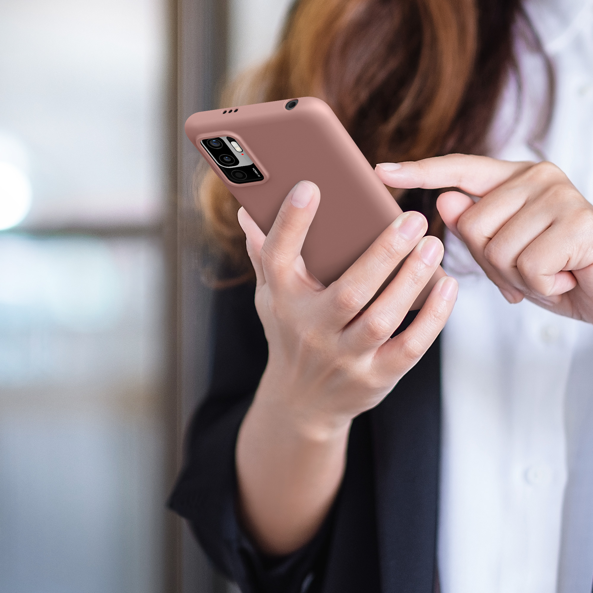 Kryt Xiaomi Redmi Note 10 5G silikonový TPU červená kwmobile