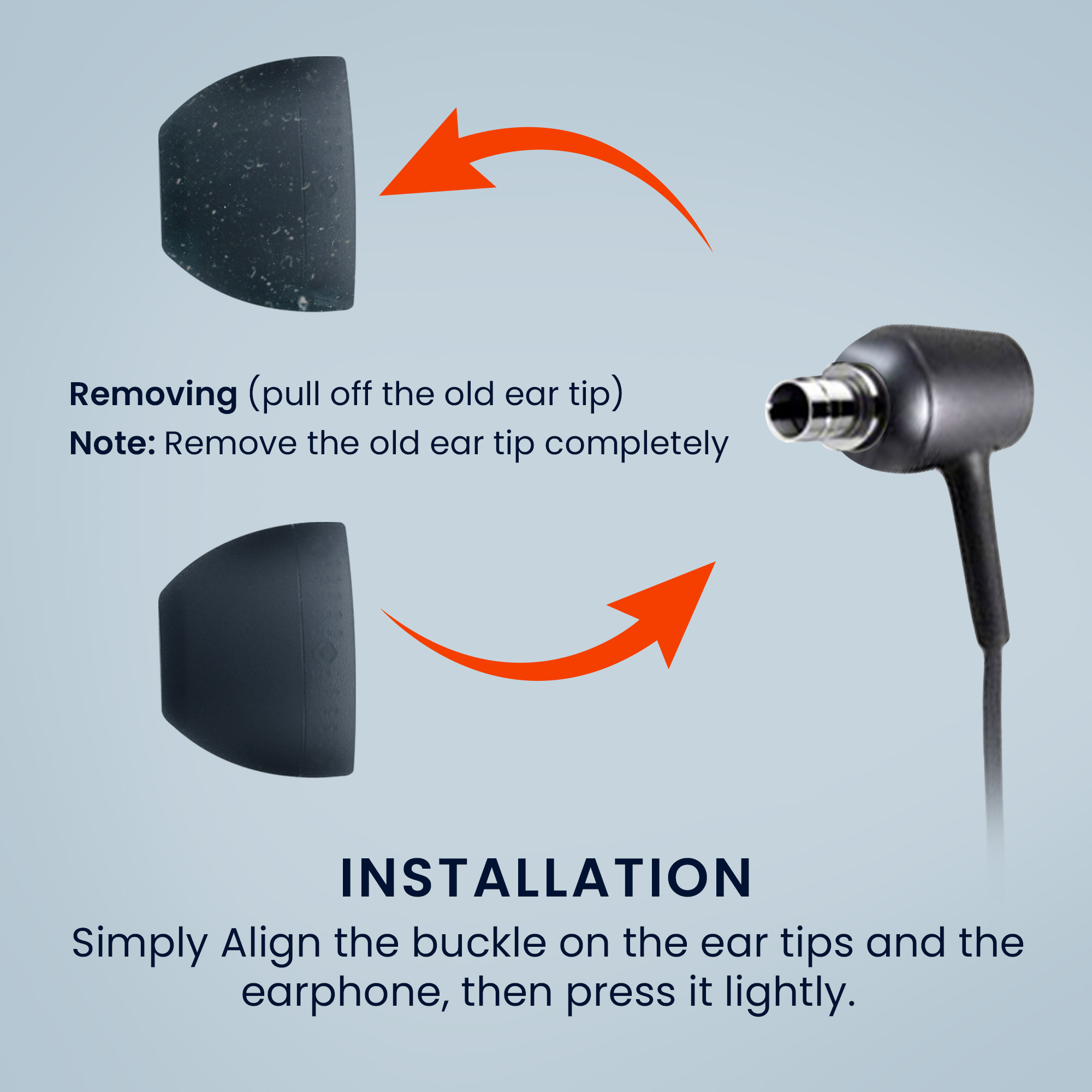 Příslušenství - Sony MDR-EX750BT/WI-1000X/WI-H700/WI-C200 - kwmobile - šedá