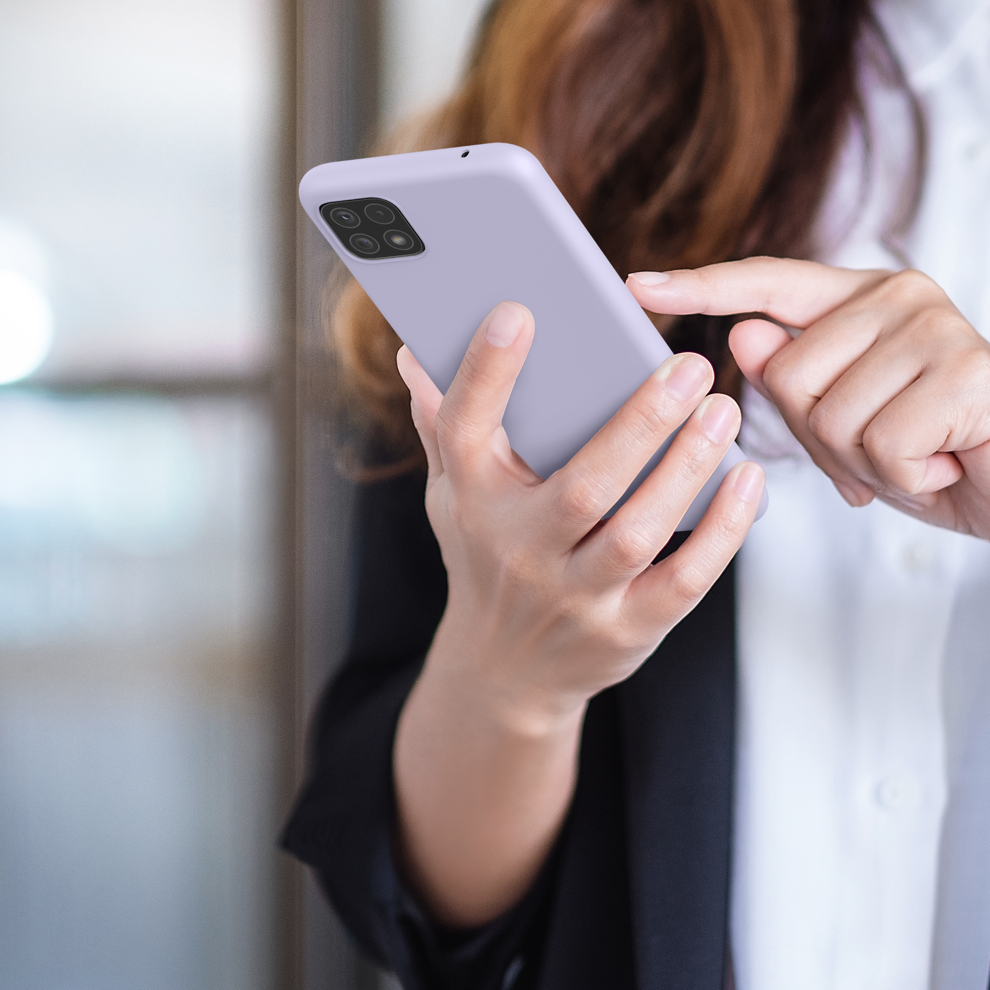 Kryt na mobil Samsung Galaxy A22 5G kwmobile TPU Levandulová
