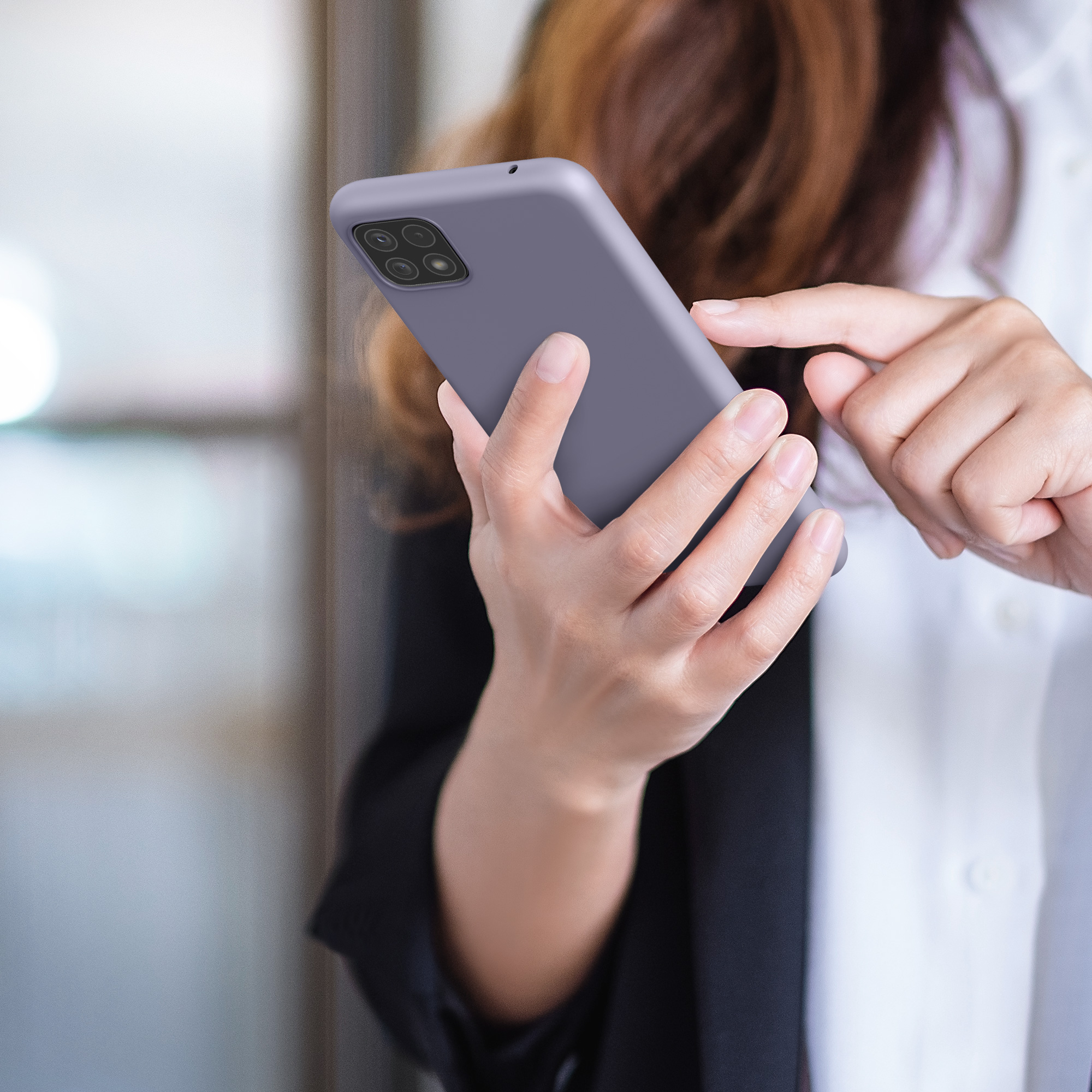 Kryt na mobil Samsung Galaxy A22 5G kwmobile TPU Světlá levandule