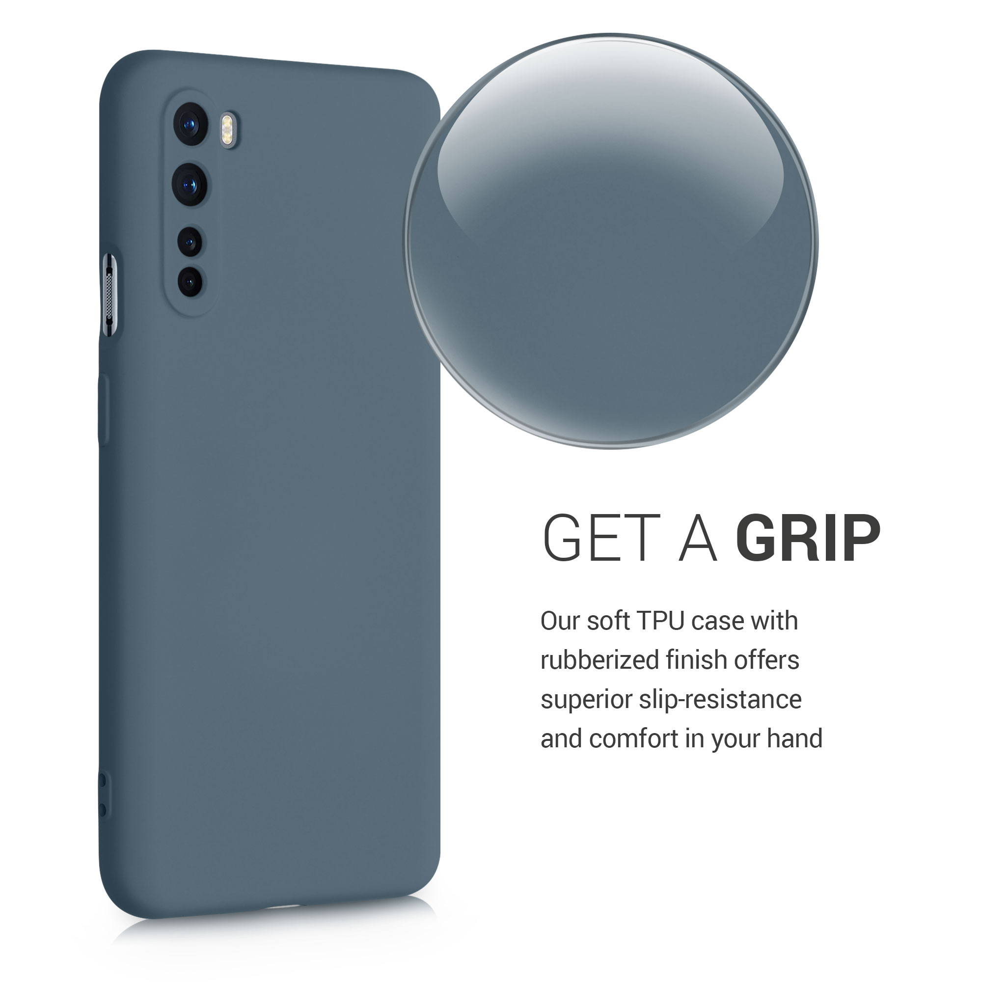 Kwmobile Silikonový kryt OnePlus Nord tmavě šedá