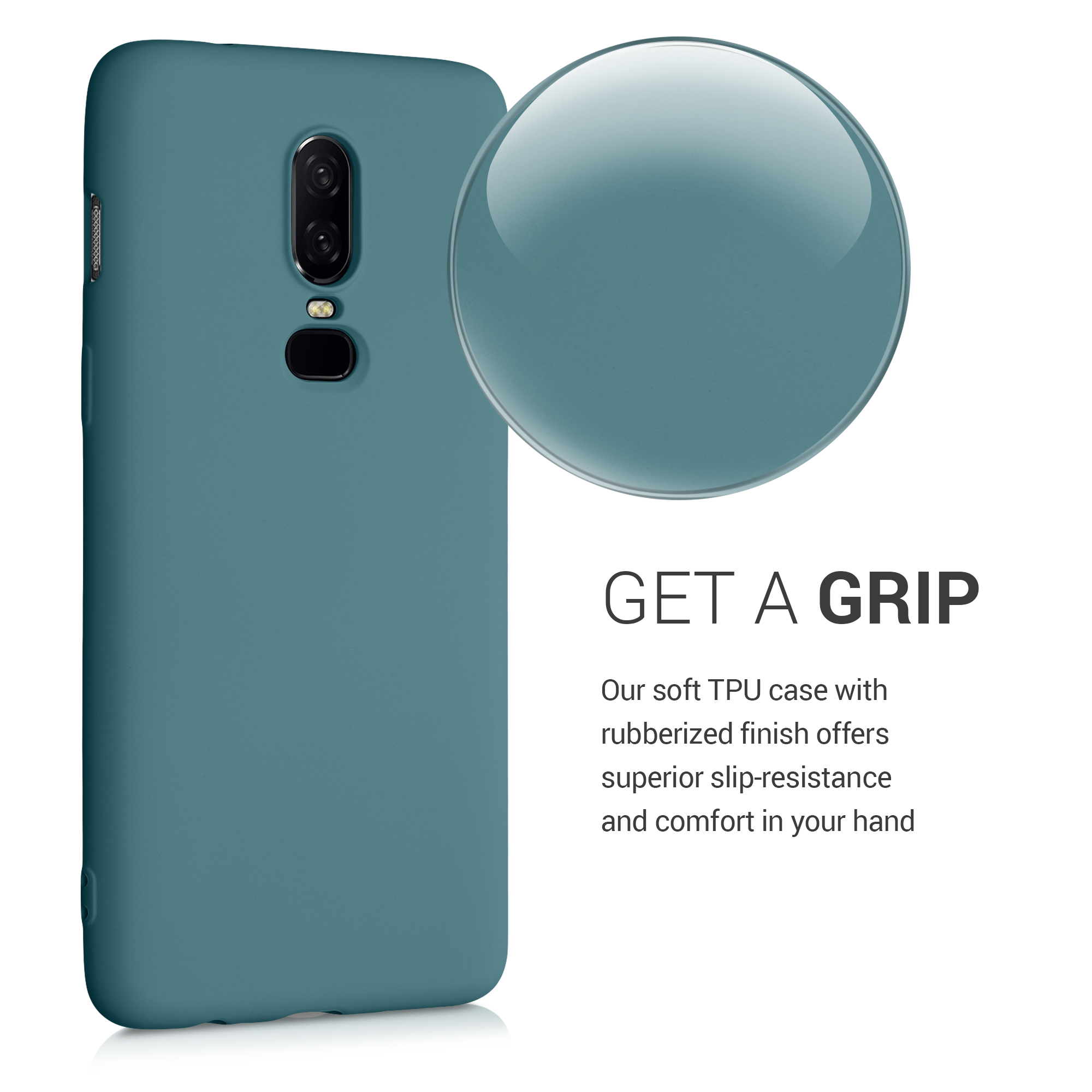 Kryt na mobil OnePlus 6 kwmobile TPU petrolejová matná
