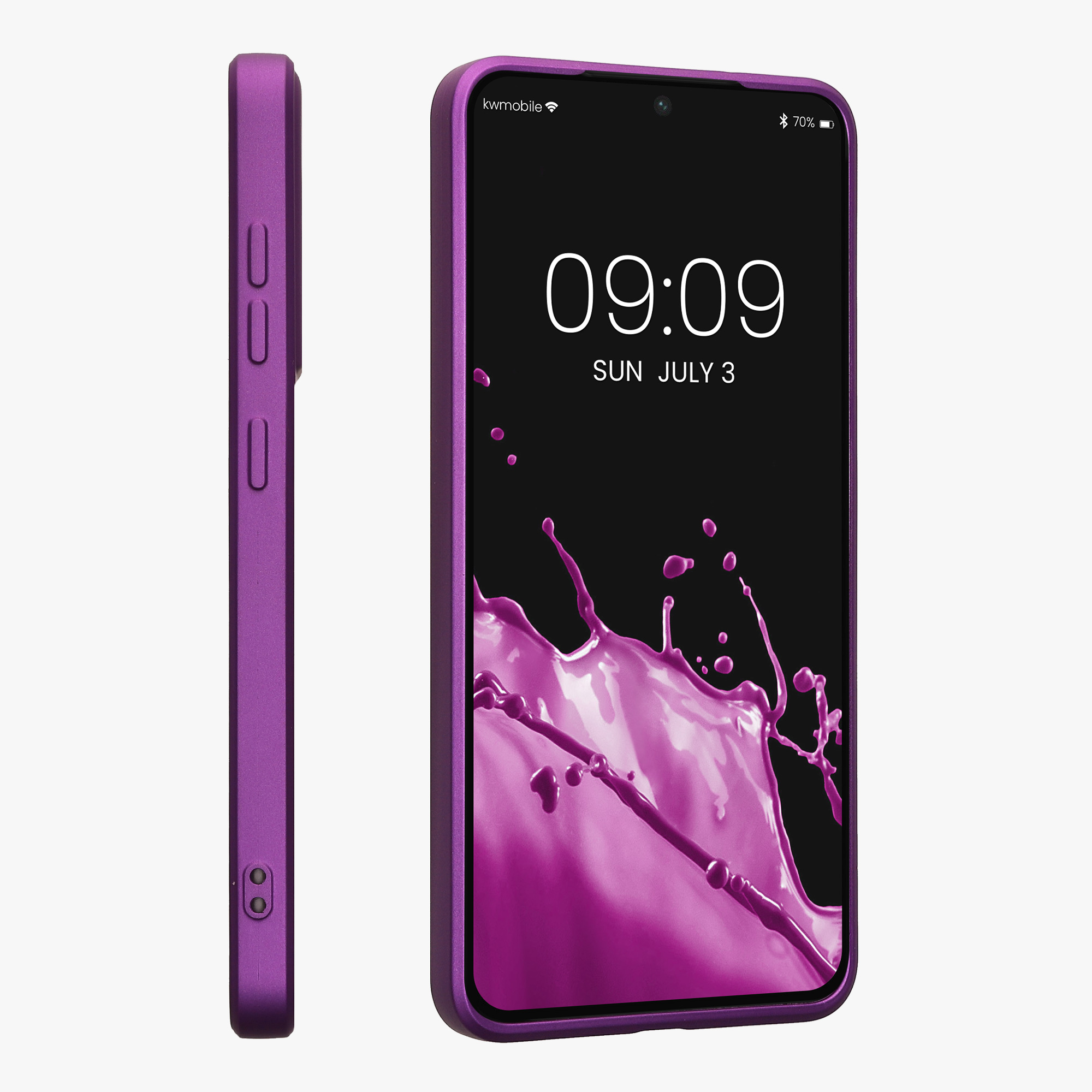 Kryt na mobil Galaxy S21 Fan Edition kwmobile metalická fialová