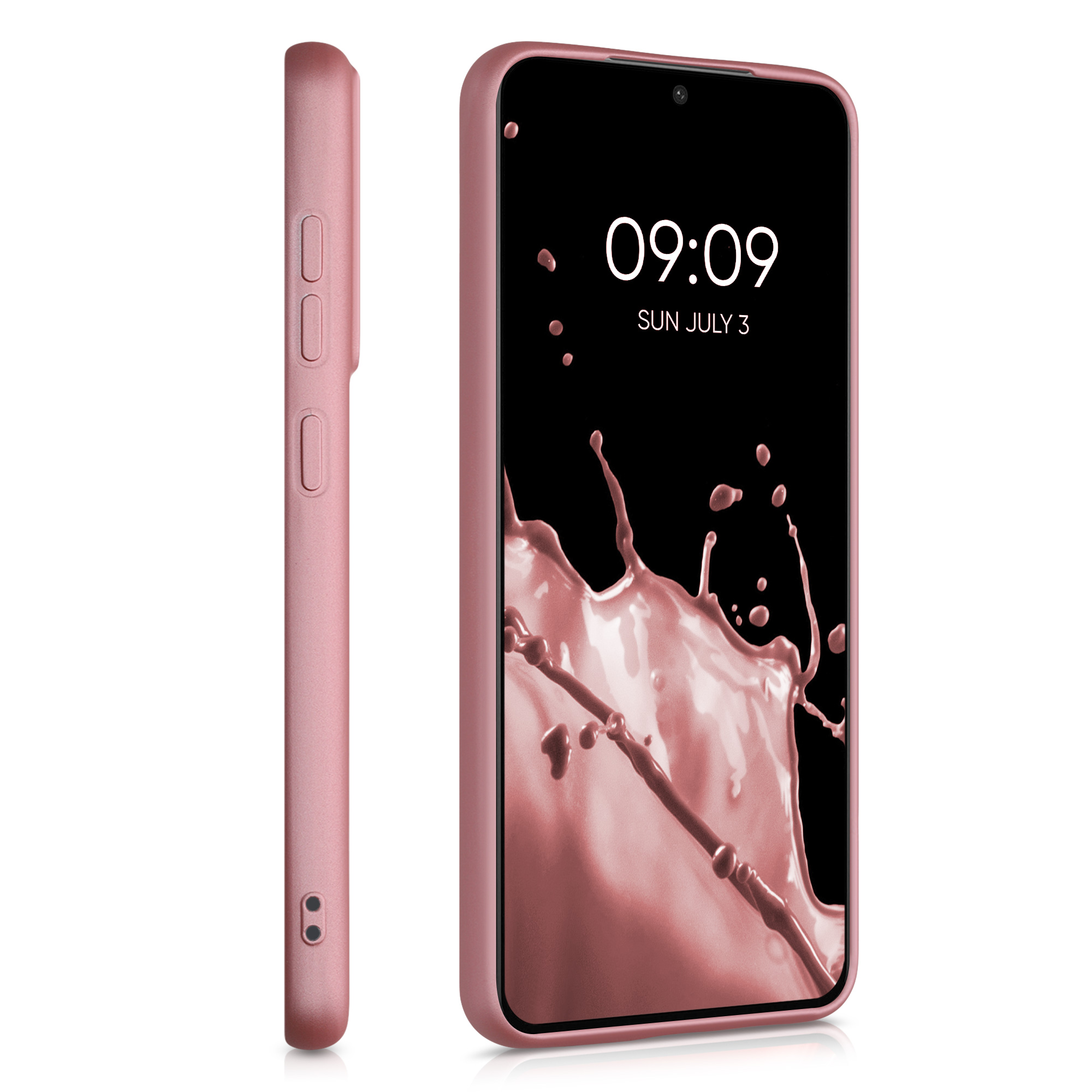 Kryt na mobil Galaxy S21 Fan Edition kwmobile metalická růžově zlatá