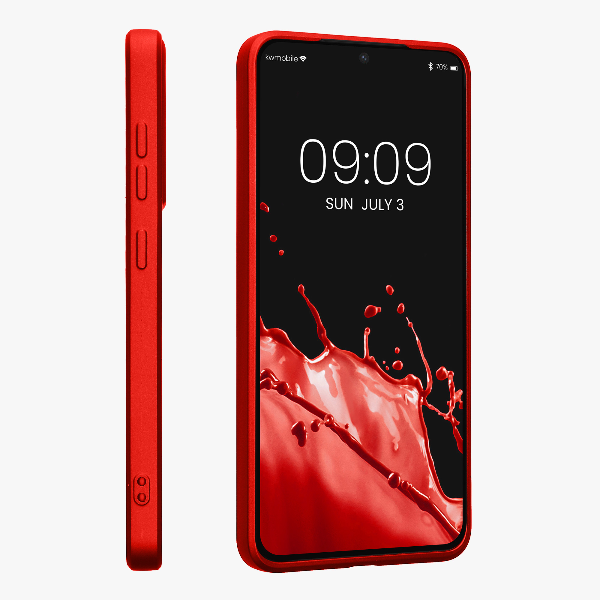 Kryt na mobil Galaxy S21 Fan Edition kwmobile metalická tmavě červená