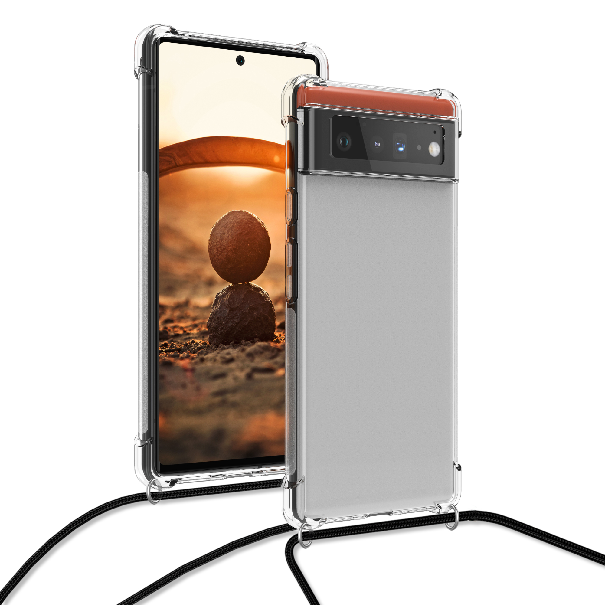 Crossbody kryt kwmobile pro Google Pixel 6 - transparentní