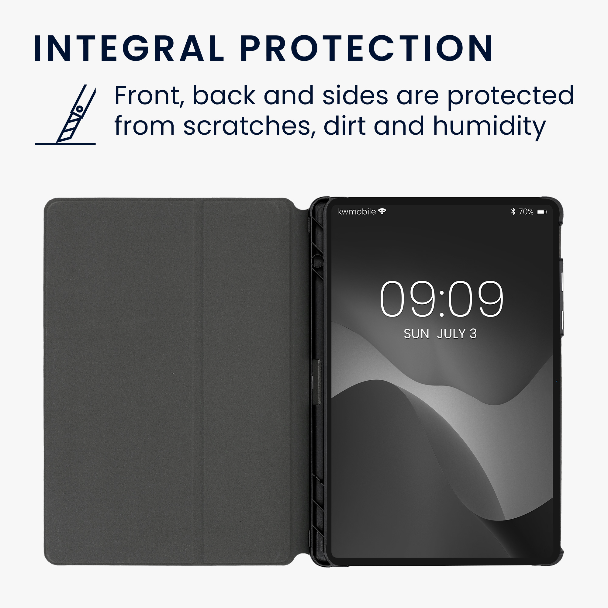 Pouzdro na tablet - Huawei MatePad Pro 12 - kwmobile - černá/šedá