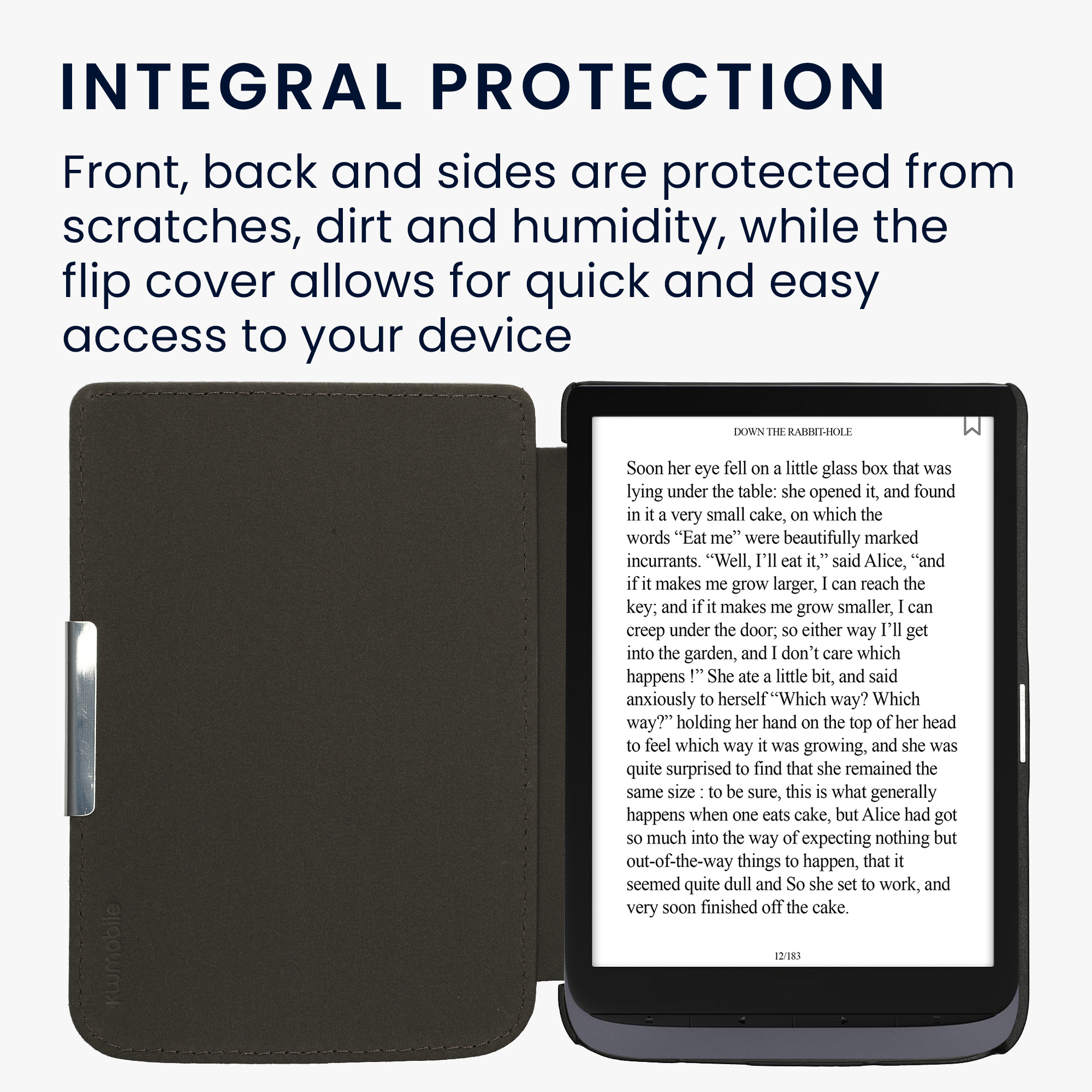 Obal pro Pocketbook Touch Lux 3/Basic Lux/Basic Touch 2 kwmobile - motiv srdce šedá
