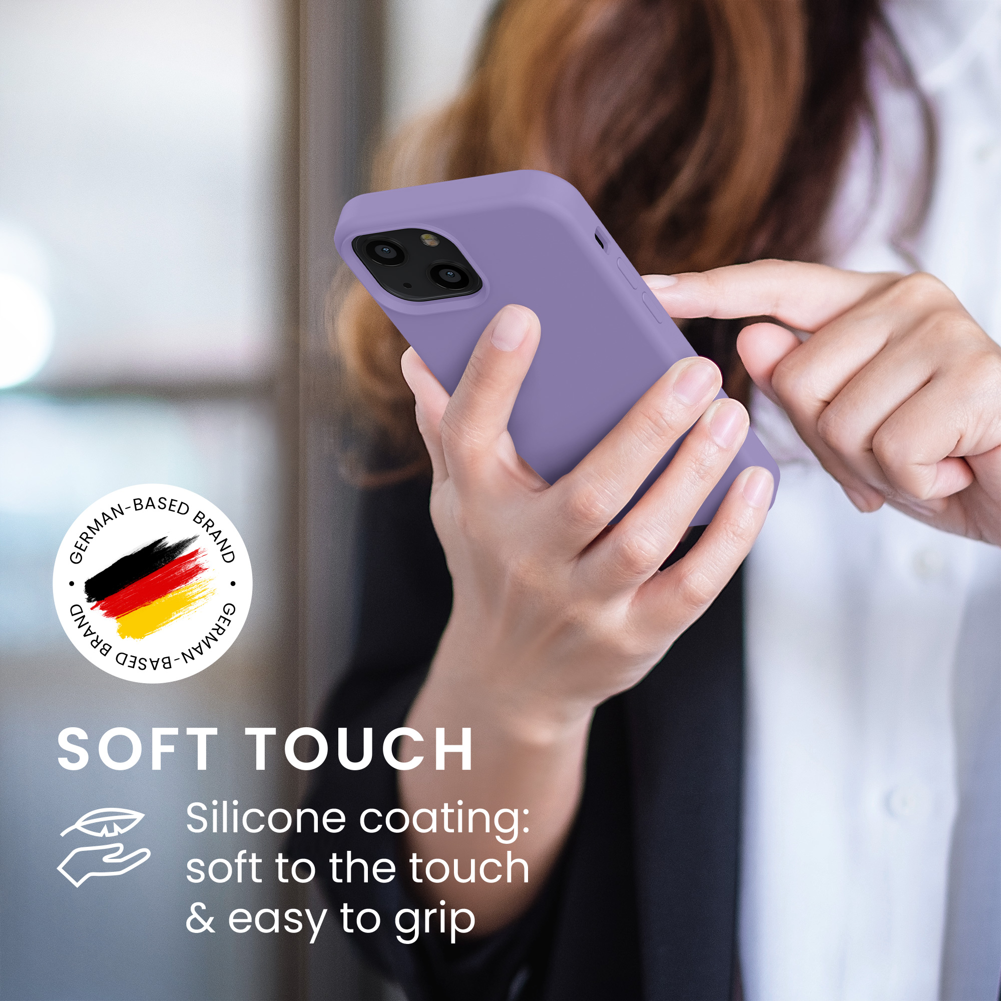 Kryt kwmobile soft-touch iPhone 13 mini fialová