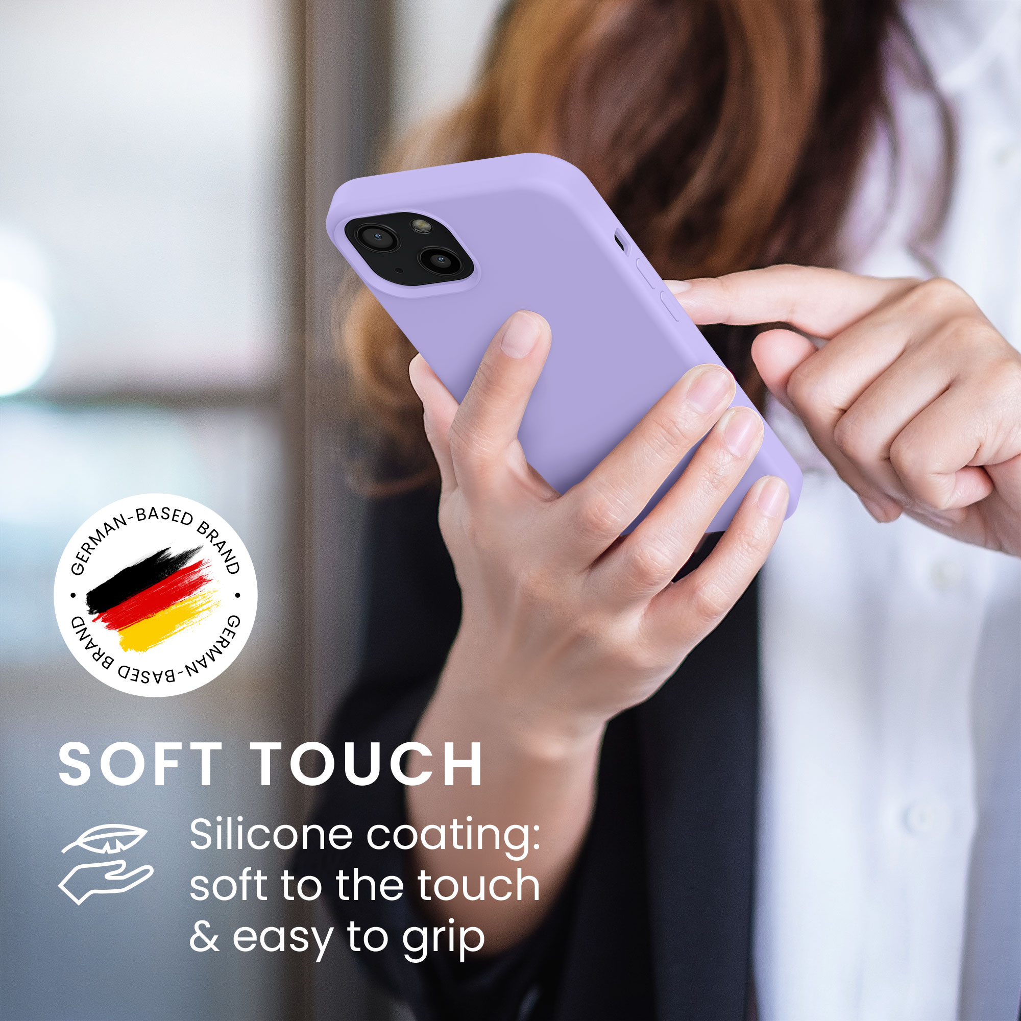 Kryt kwmobile soft-touch iPhone 13 levandulová