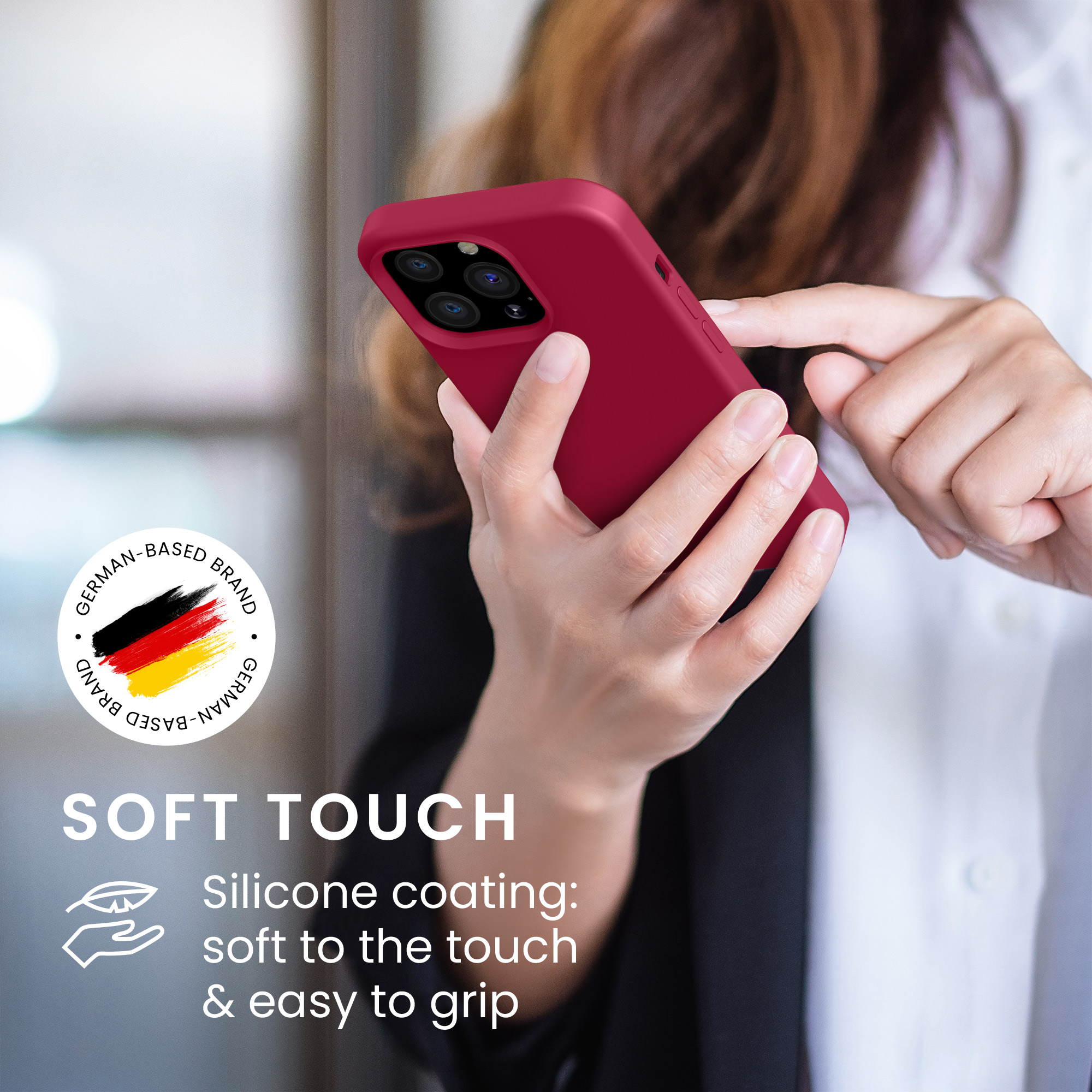 Kryt kwmobile soft-touch iPhone 13 Pro Sweet Cherry