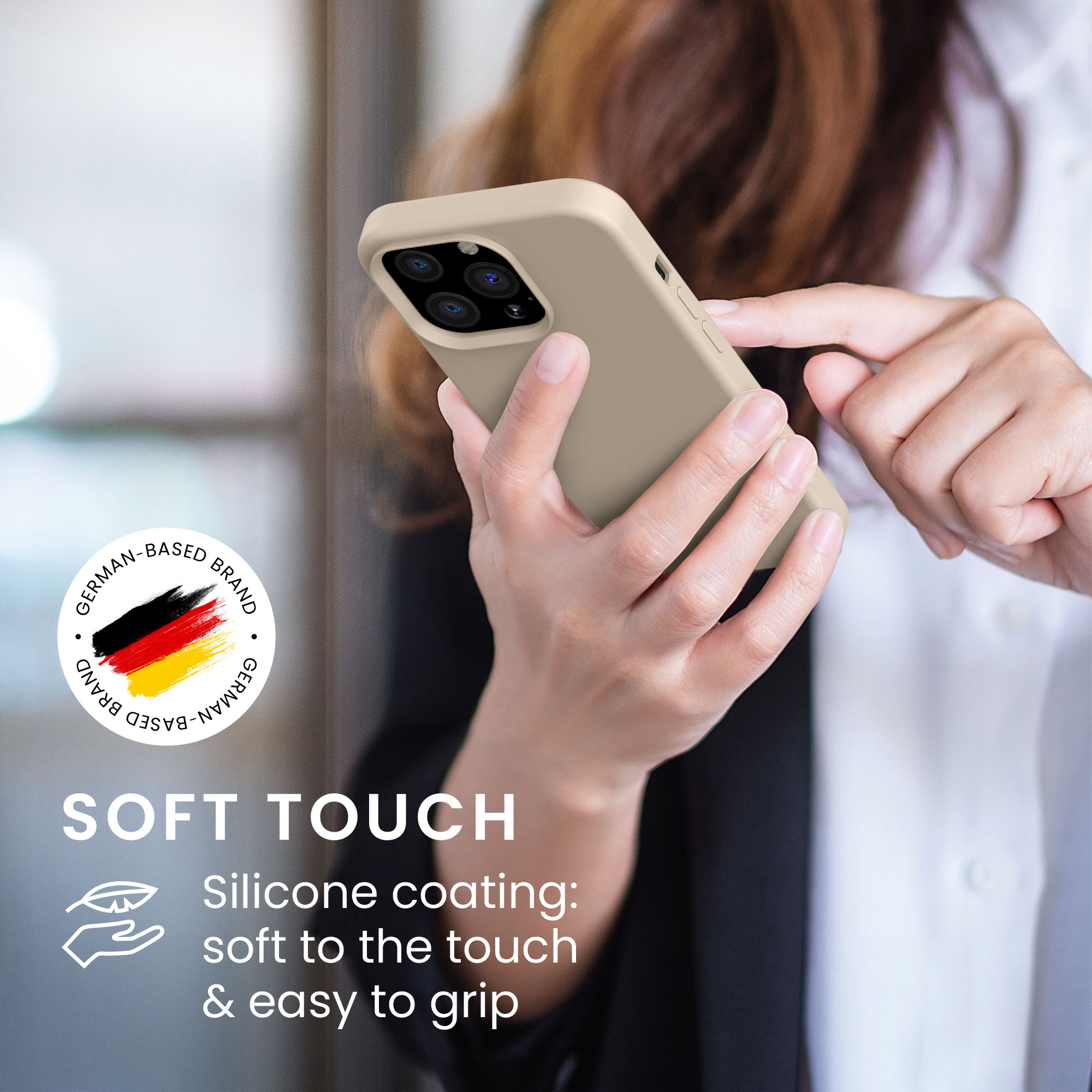 Kryt kwmobile soft-touch iPhone 13 Pro Cream