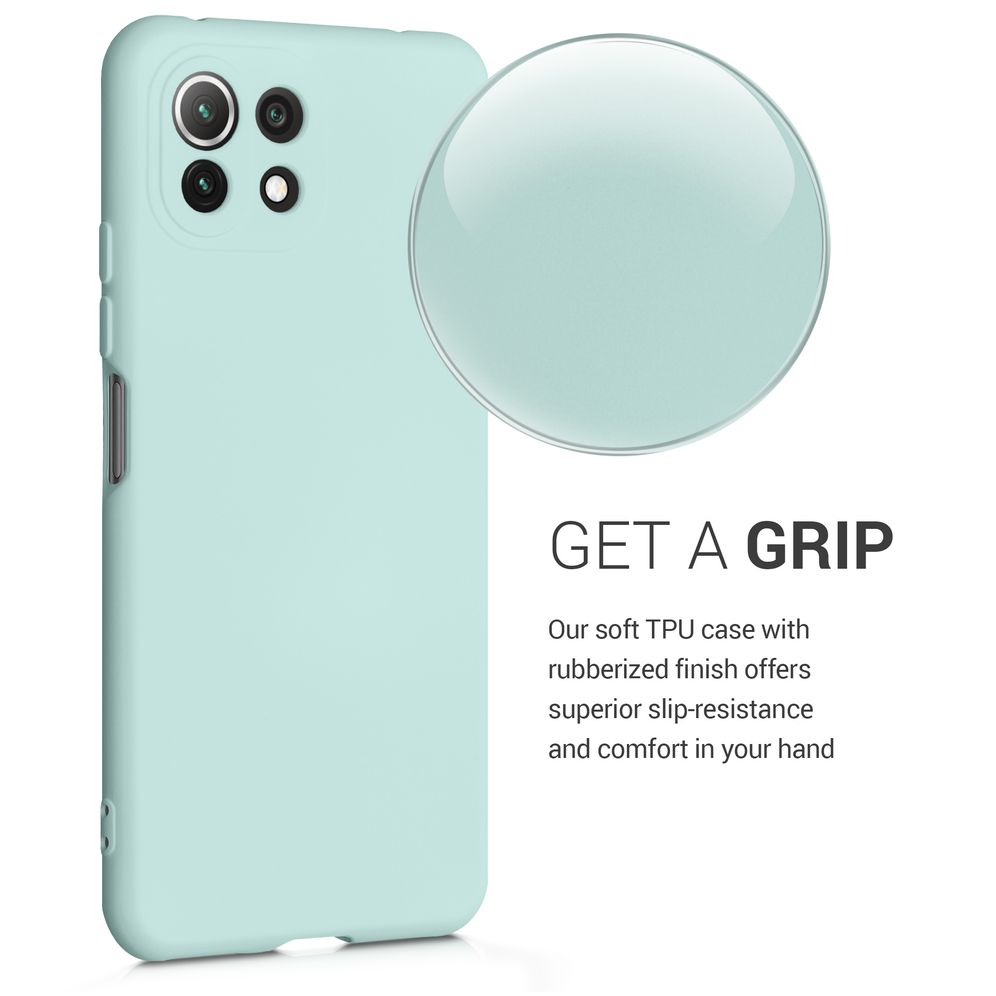 Pouzdro pro Xiaomi 11 Lite (5G) NE / Mi 11 Lite (5G) kwmobile tenké ochranné silikonové - světle mátová