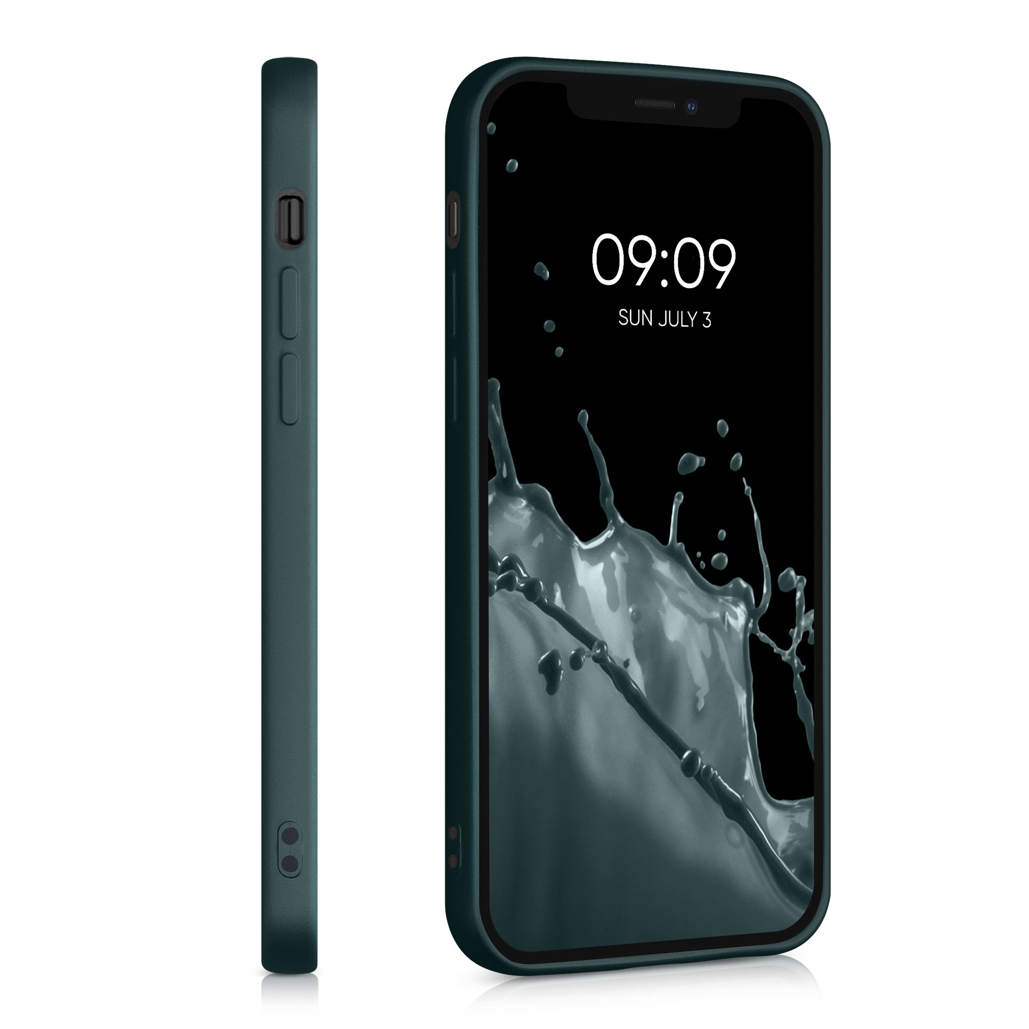 Metalický kryt kwmobile pro iPhone 12 / iPhone 12 Pro - metalická tyrkysová