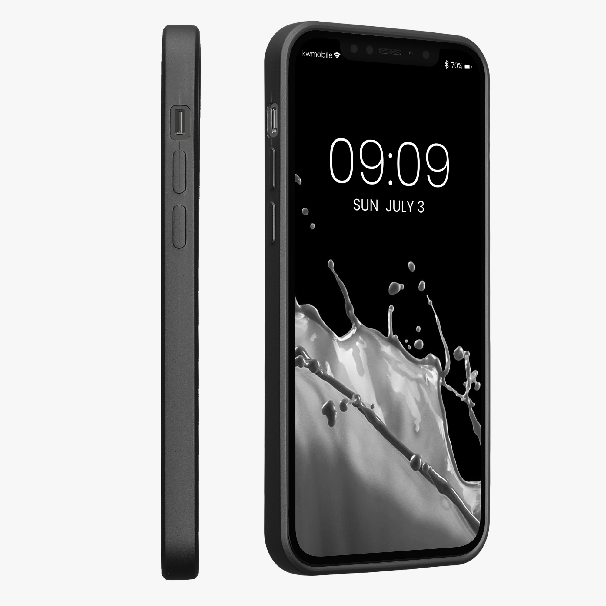 Metalický kryt kwmobile pro iPhone 12 / iPhone 12 Pro - metalická šedá
