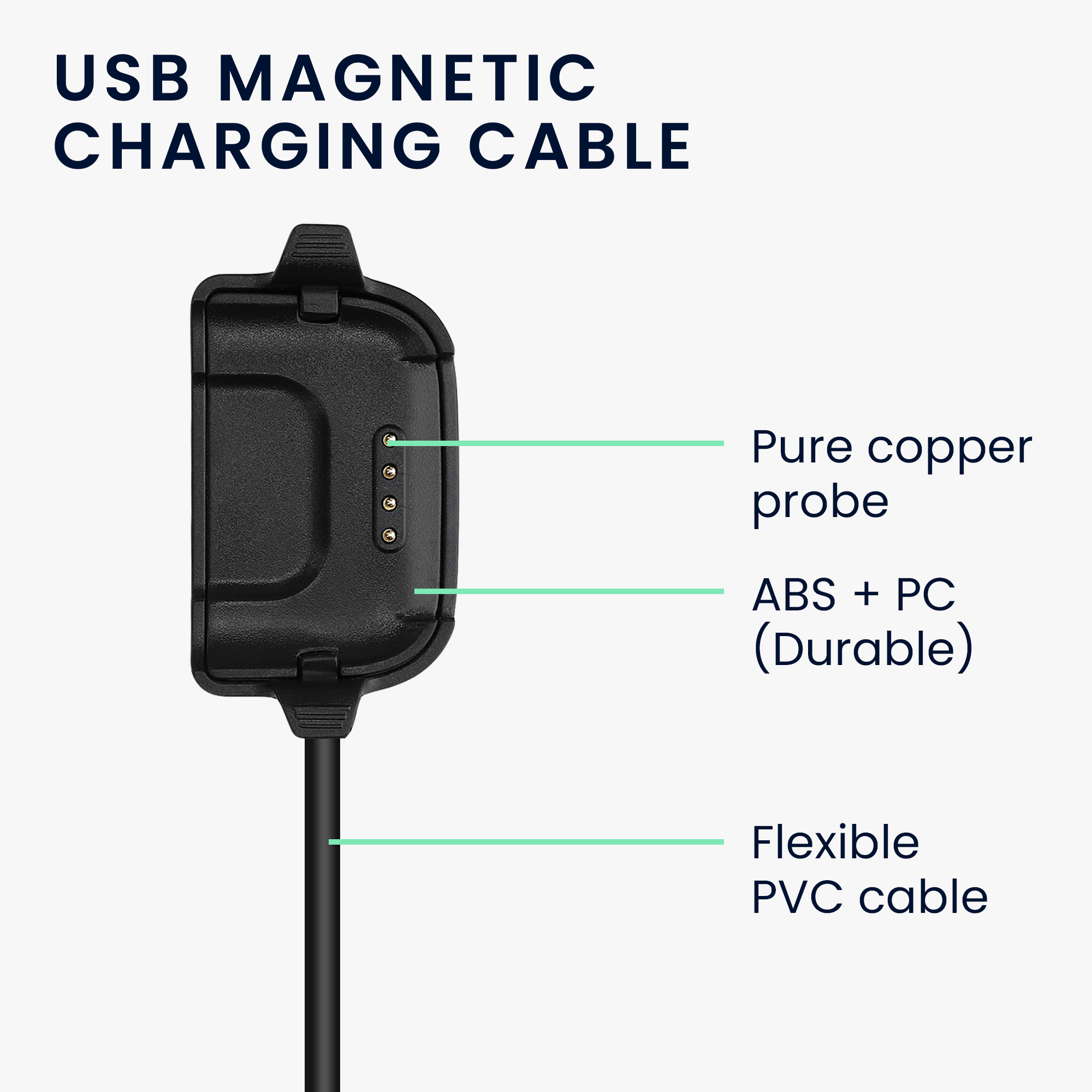 Nabíjecí kabel kwmobile pro Willful ID205 / Yamay SW020 - černá