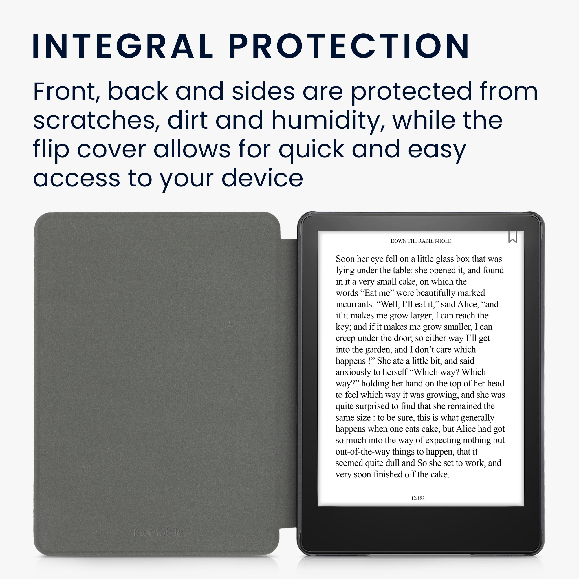 Pouzdro na čtečku kwmobile Amazon Kindle Paperwhite 11 Generation 2021 Case - Brushed Heart Abstract Dark červená
