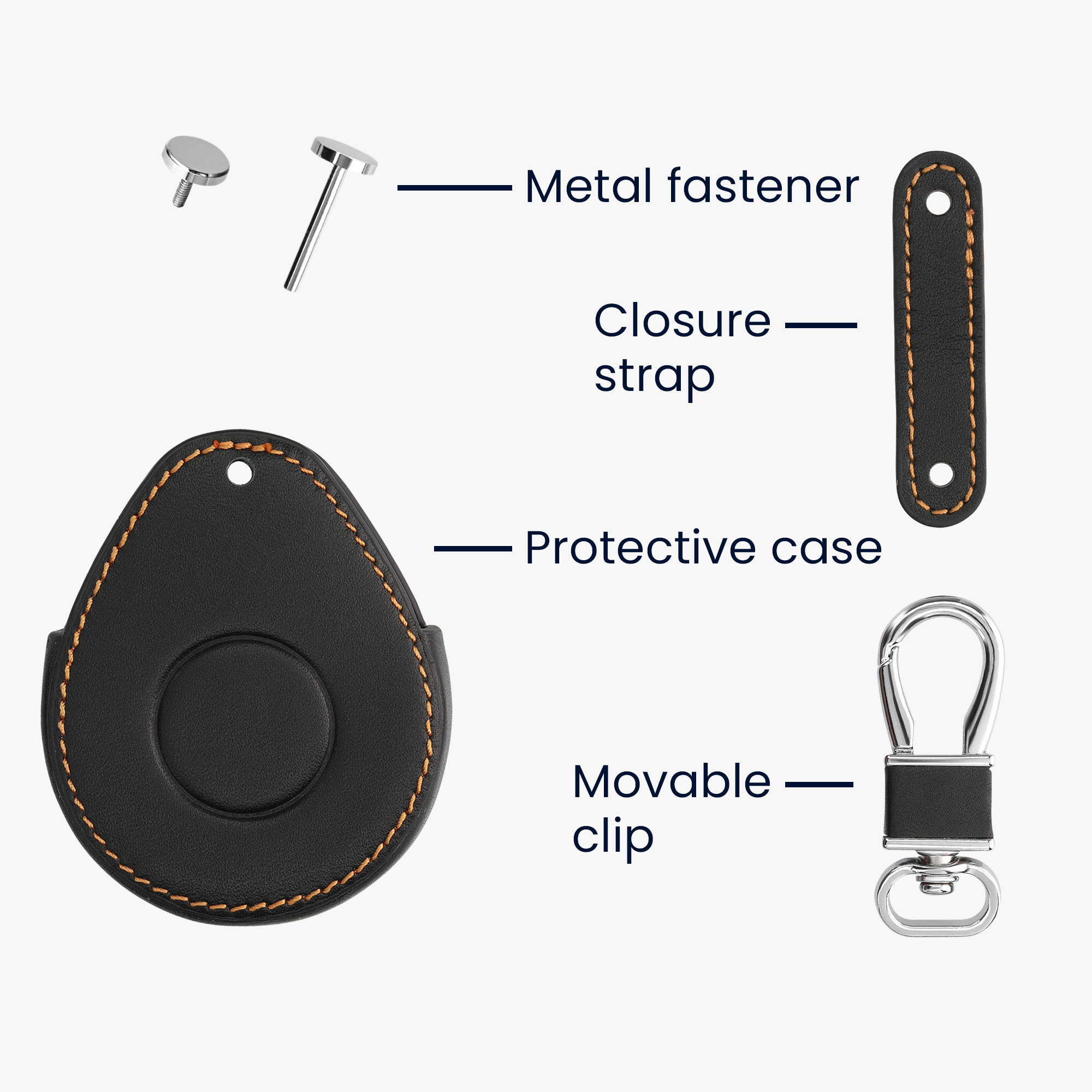 Pouzdro na klíč od motorky kwmobile pro Harley Davidson Motorcycle Key - neonově oranžová / černá