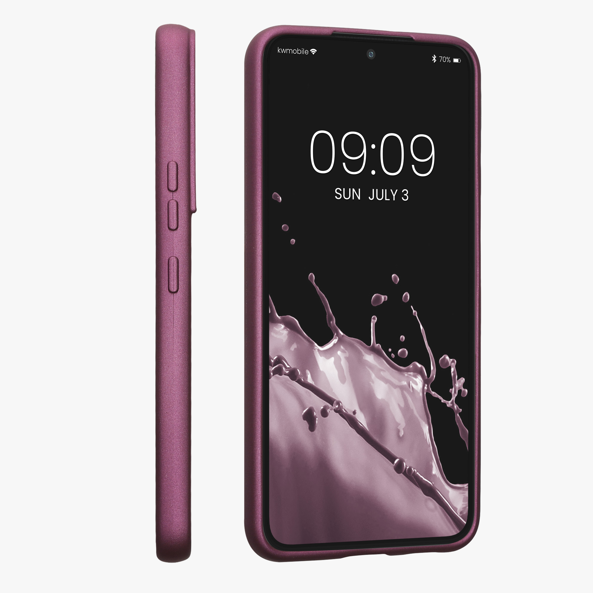 Kryt na mobil Galaxy S22 kwmobile Metallic metalická levandulová