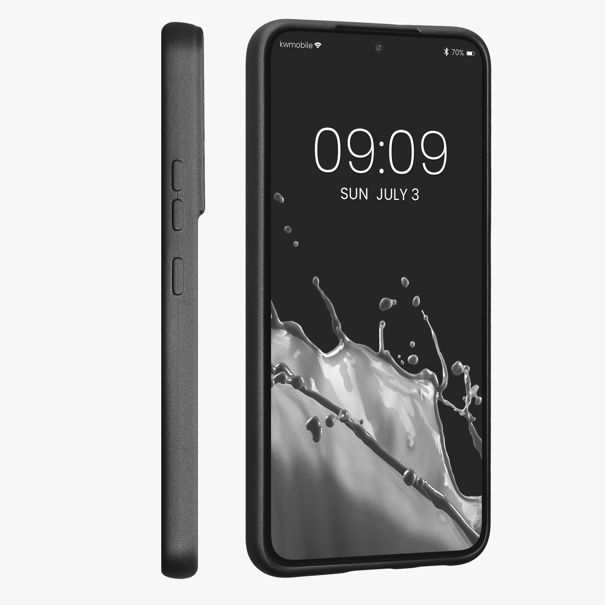 Pouzdro pro Samsung Galaxy S22 kwmobile tenké metalické silikonové - metalická šedá