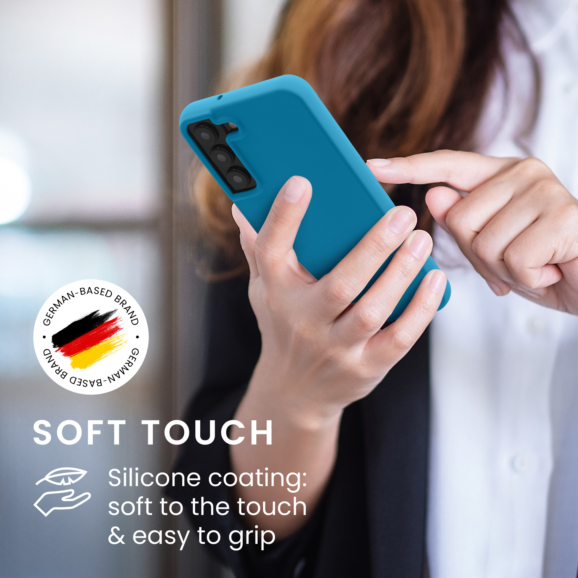 Kryt na mobil Galaxy S22+ kwmobile karibská modrá
