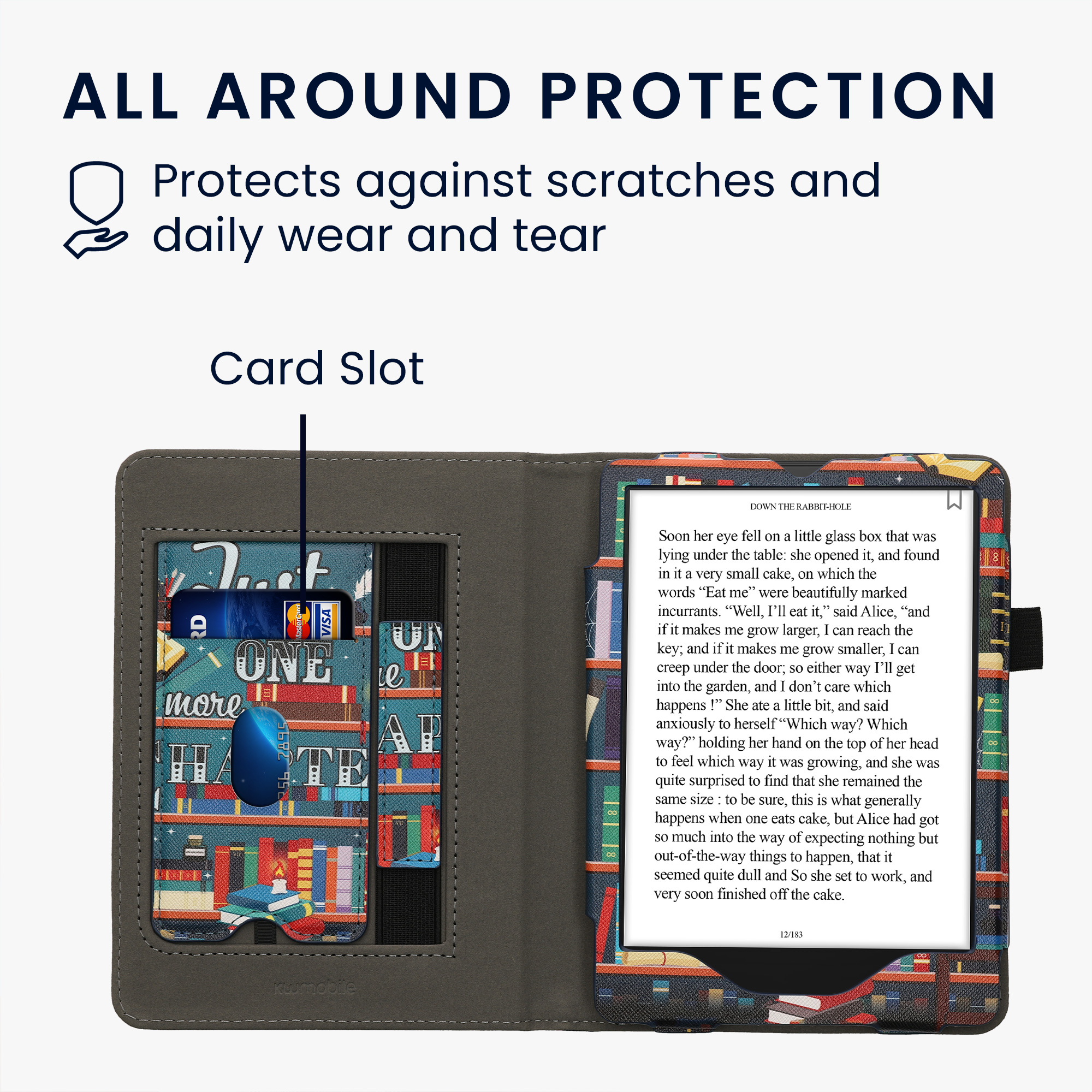 Pouzdro na čtečku kwmobile Amazon Kindle Paperwhite 11 Generation 2021 Case - Cover for Kindle Paperwhite Case w/ Stand Strap