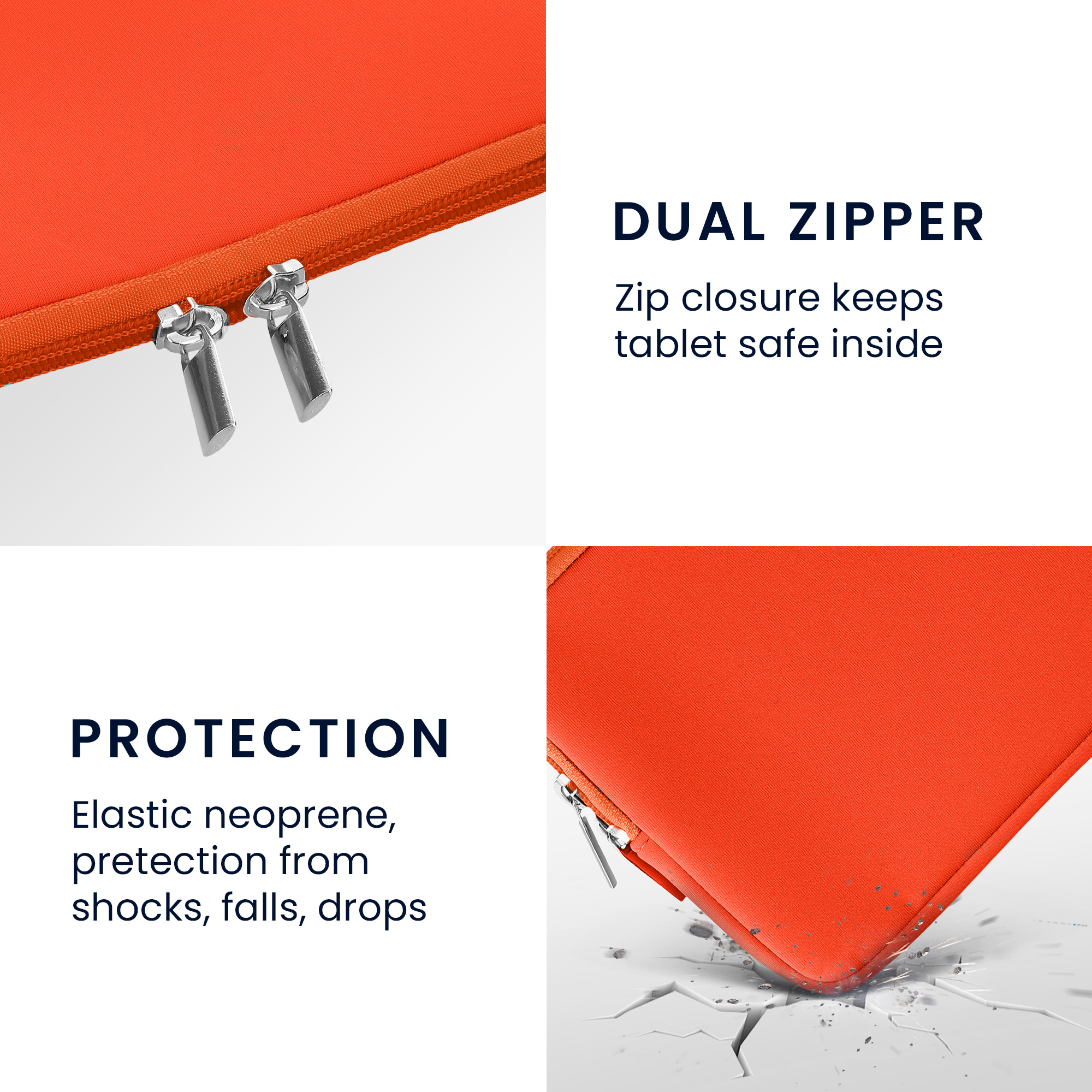 Neoprenové pouzdro tablet kwmobile 8"-8,4"" oranžová