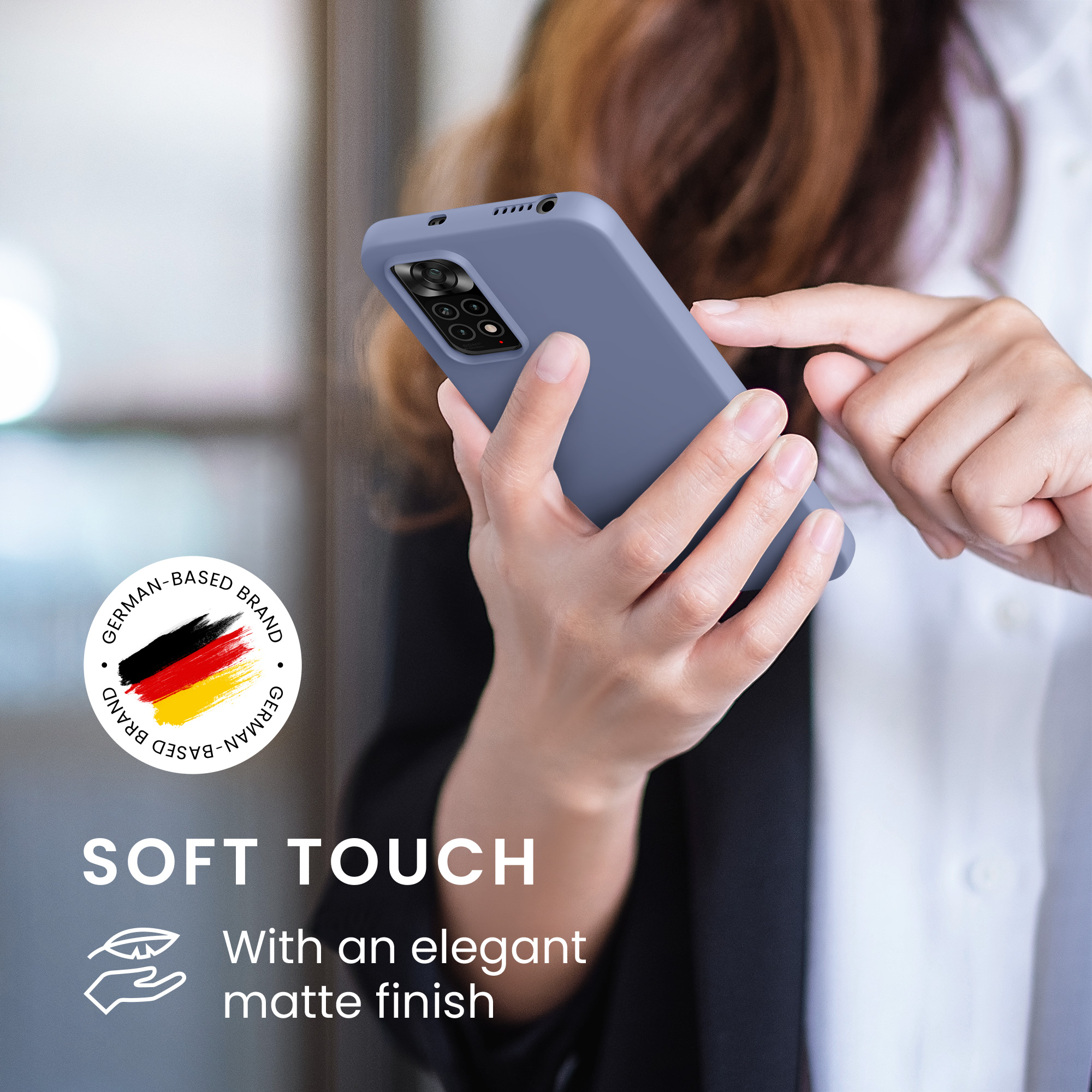 Kryt Xiaomi Redmi Note 11 silikonový TPU modrá kwmobile