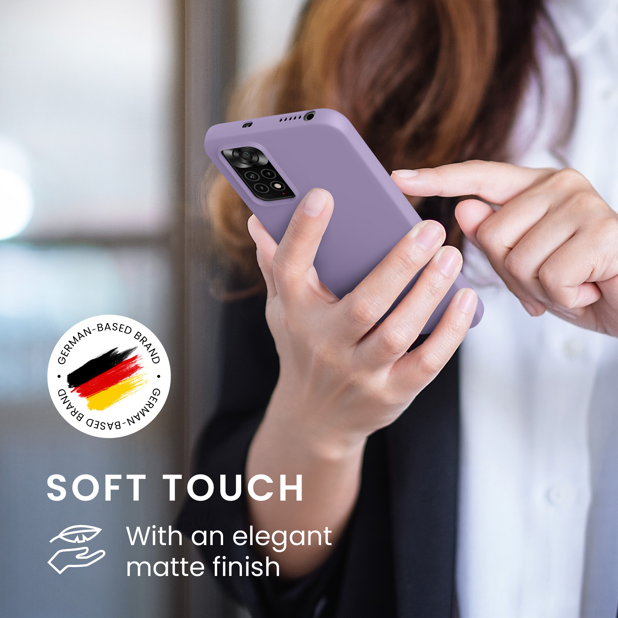 Kryt Xiaomi Redmi Note 11 silikonový TPU fialová kwmobile