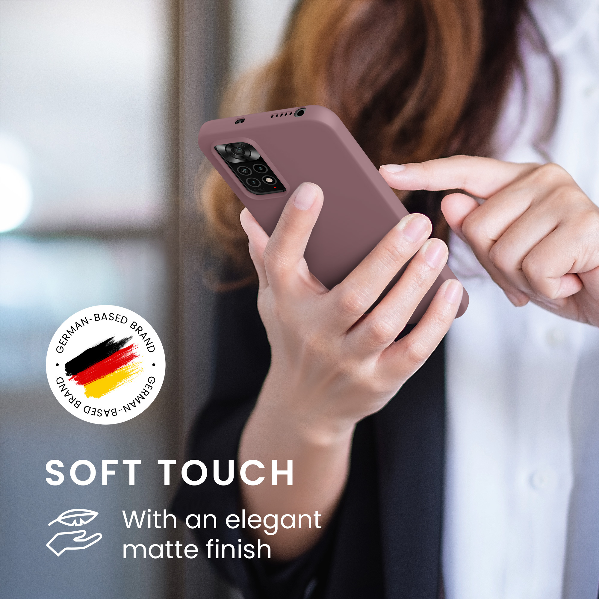 Kryt Xiaomi Redmi Note 11 silikonový TPU fialová kwmobile