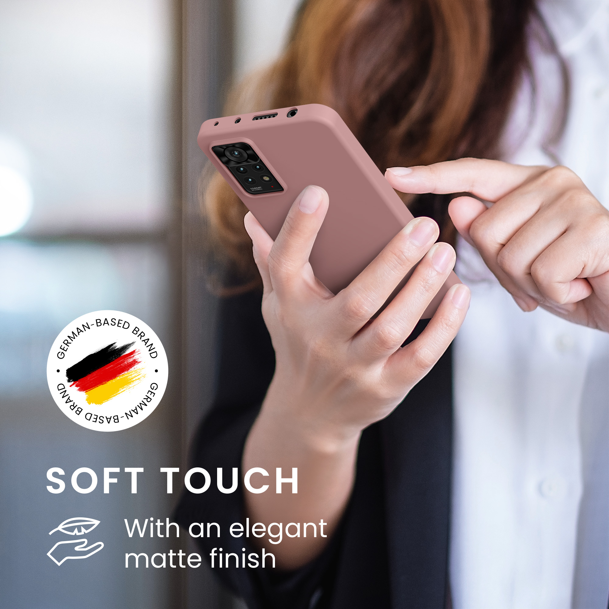 Kryt Xiaomi Redmi Note 11 Pro silikonový TPU červená kwmobile