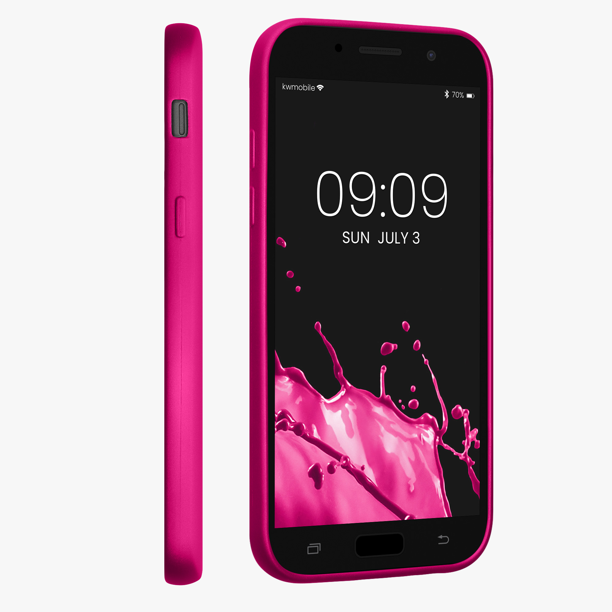 Pouzdro pro Samsung Galaxy A5 (2017) kwmobile tenké metalické silikonové - metalická růžová