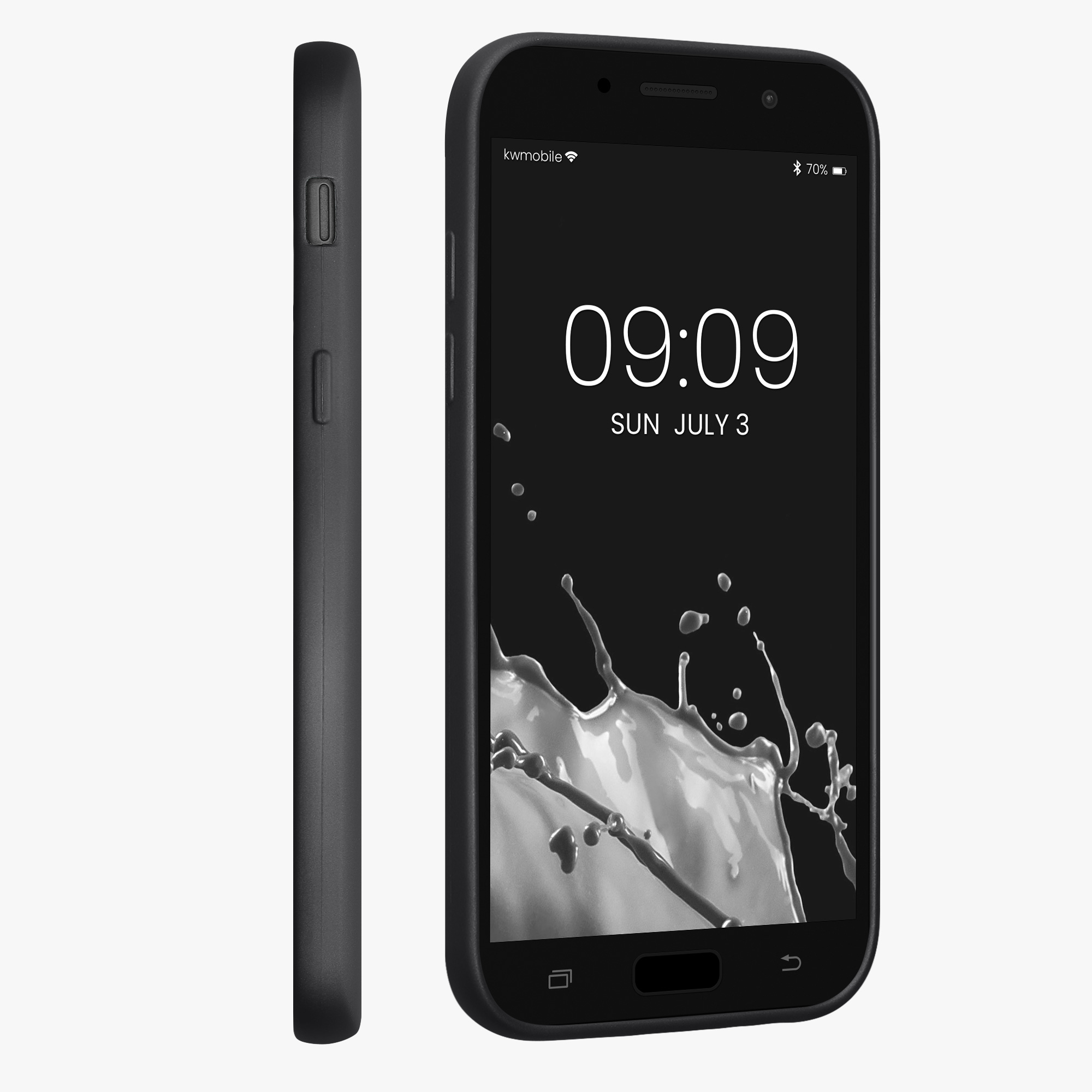Kryt na mobil Samsung Galaxy A5 (2017) kwmobile TPU metalický Metalická šedá