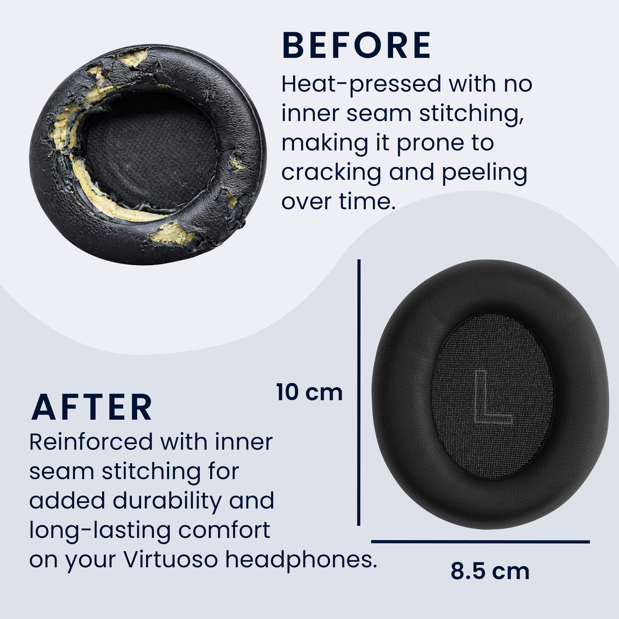 Náhradní náušníky kwmobile pro Anker Soundcore Life Q35 / Q30 Replacement Ear Pads, černá
