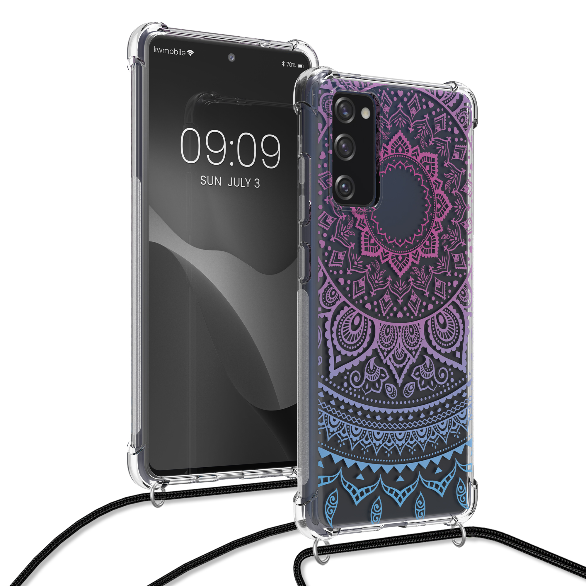 Crossbody kryt na mobil Samsung Galaxy S20 FE kwmobile transparentní