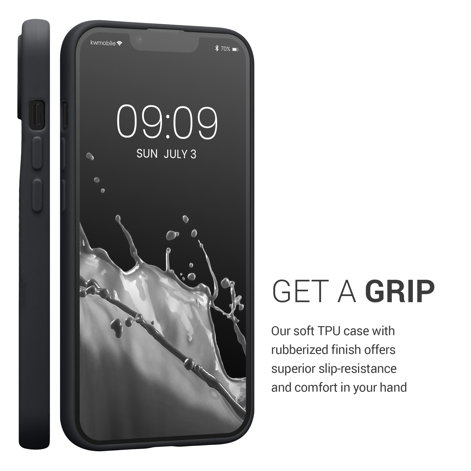 Kryt s přihrádkou kwmobile pro iPhone 13 - černá