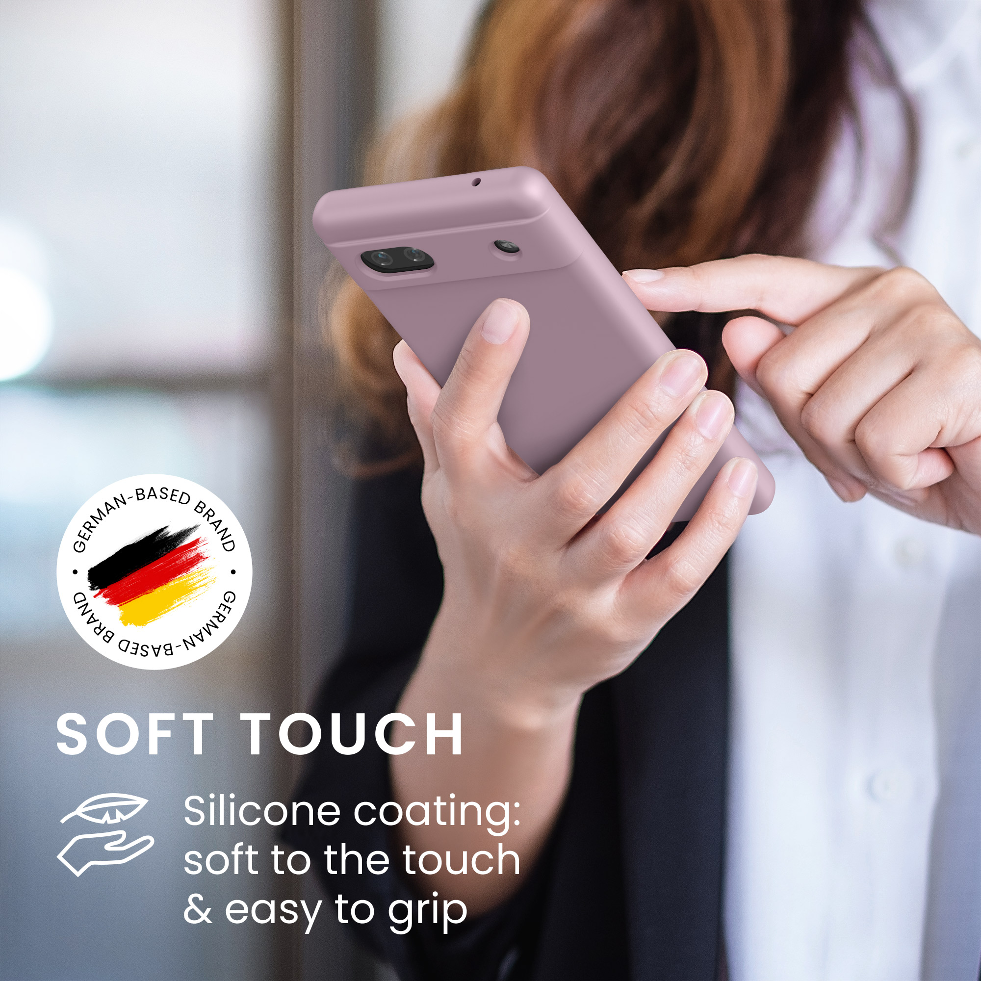 TPU silikonový kryt pro Google Pixel 6a, měkký povrch kwmobile ‑ fialková