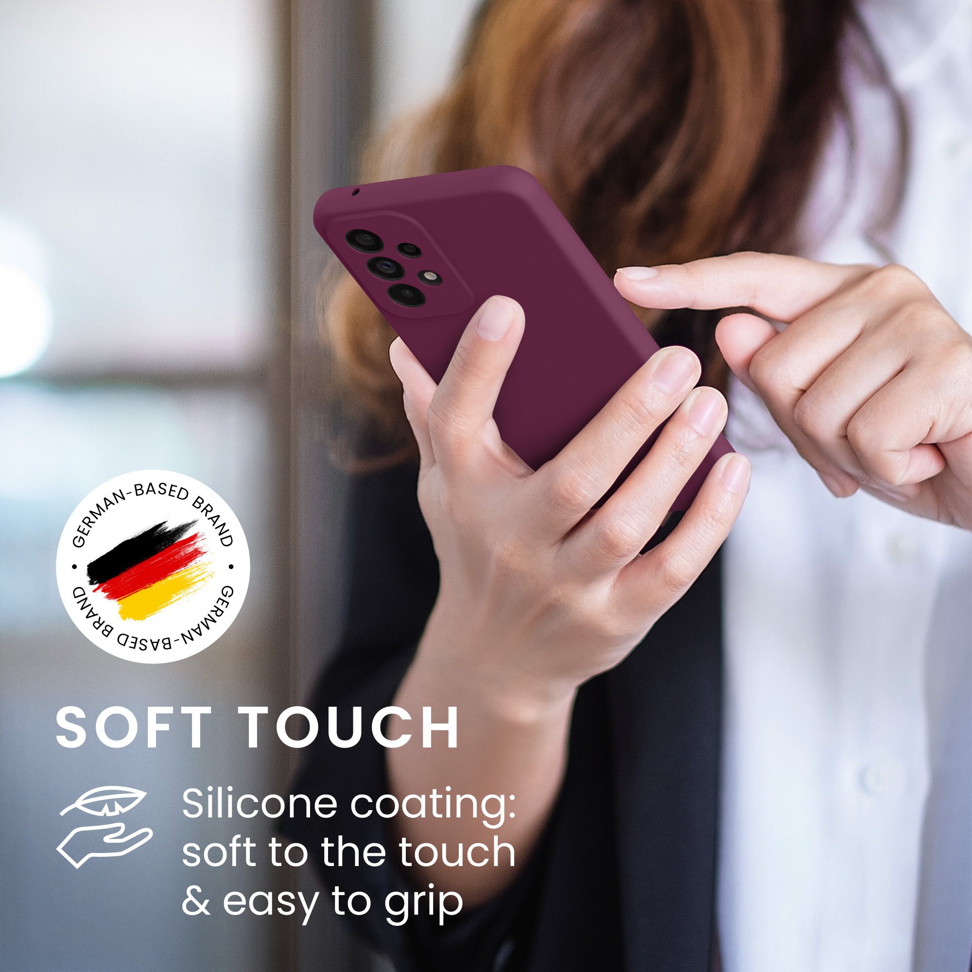 Kryt na mobil Samsung Galaxy A33 5G kwmobile TPU Bordeaux fialová