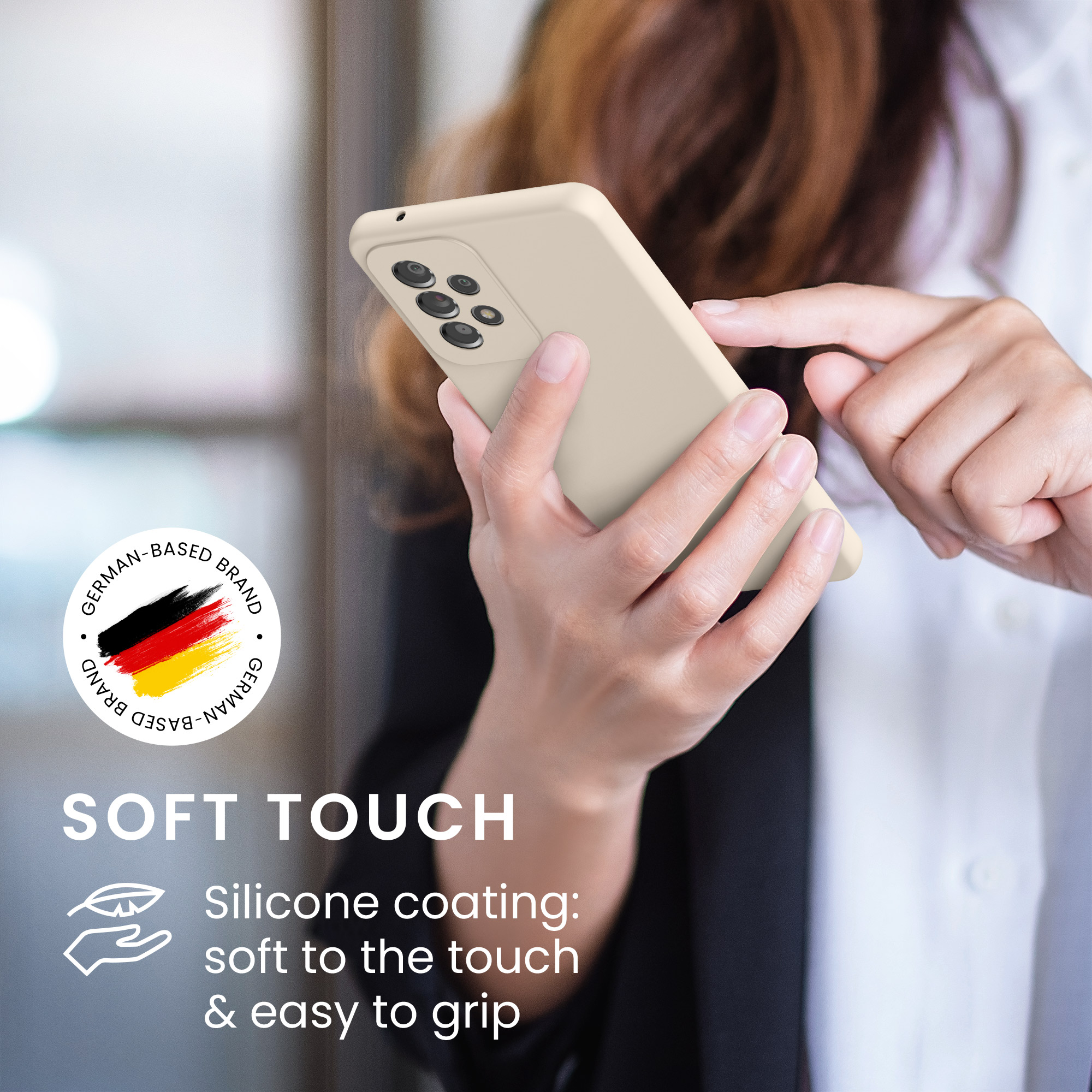 Kryt na mobil Samsung Galaxy A53 5G kwmobile TPU Matná krémová