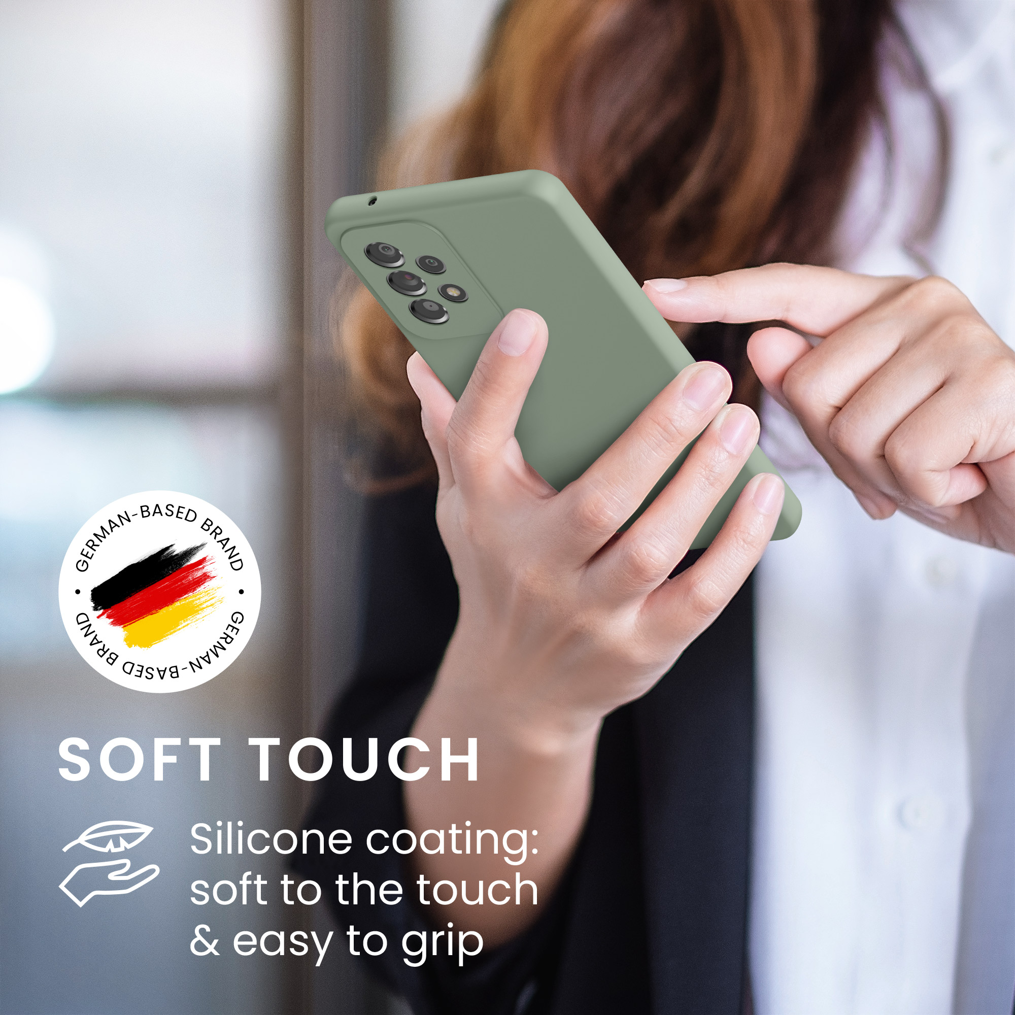 Kryt na mobil Samsung Galaxy A53 5G kwmobile TPU Šedo-zelená
