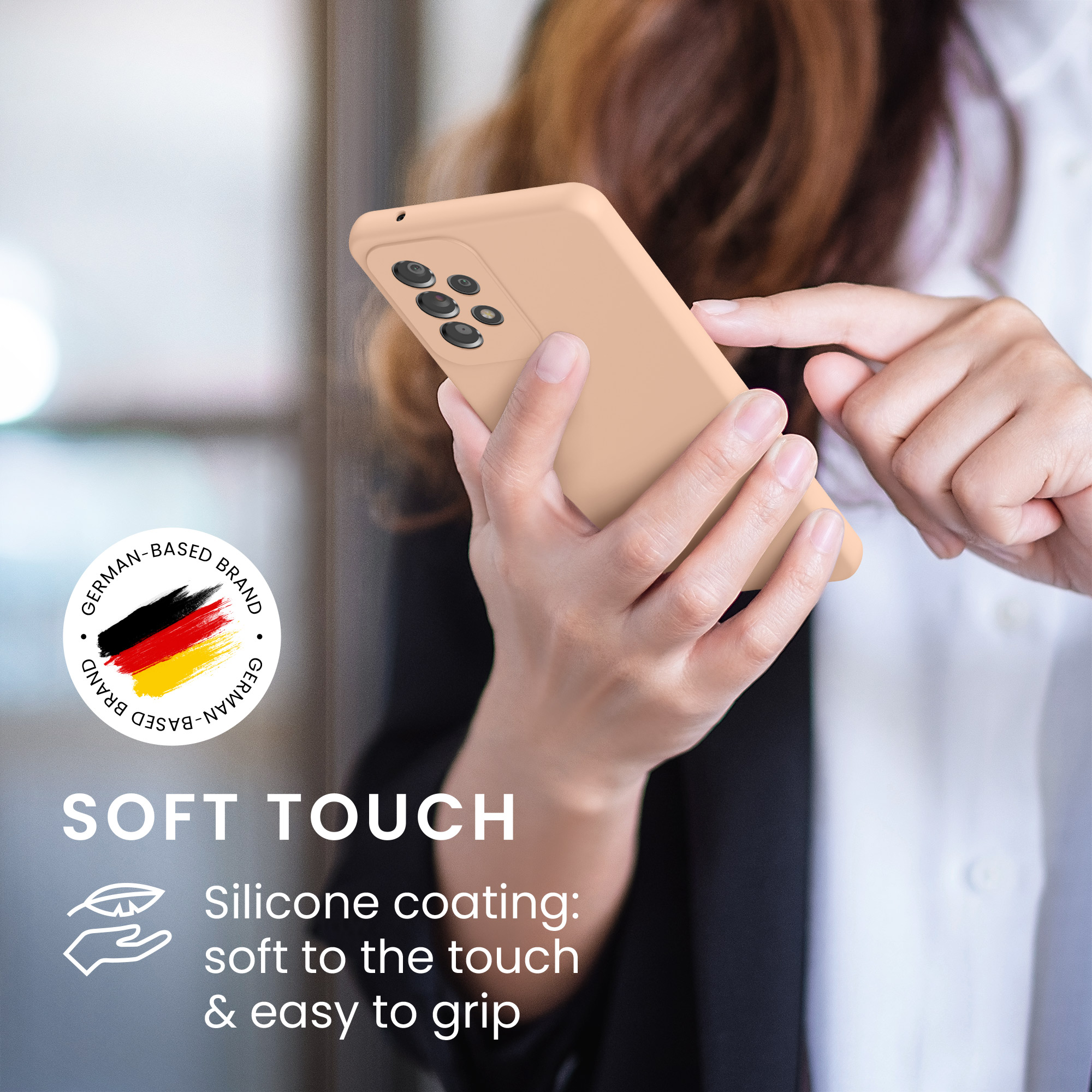 Kryt na mobil Samsung Galaxy A53 5G kwmobile TPU Pastelová broskvová