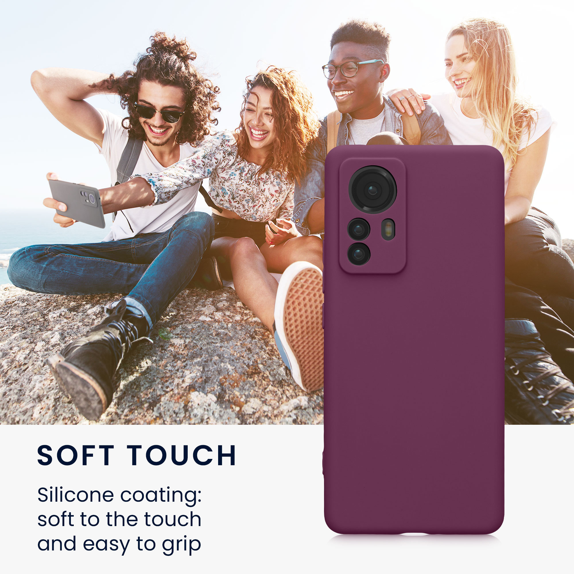 Kryt na mobil Xiaomi 12 Pro kwmobile vínově fialová