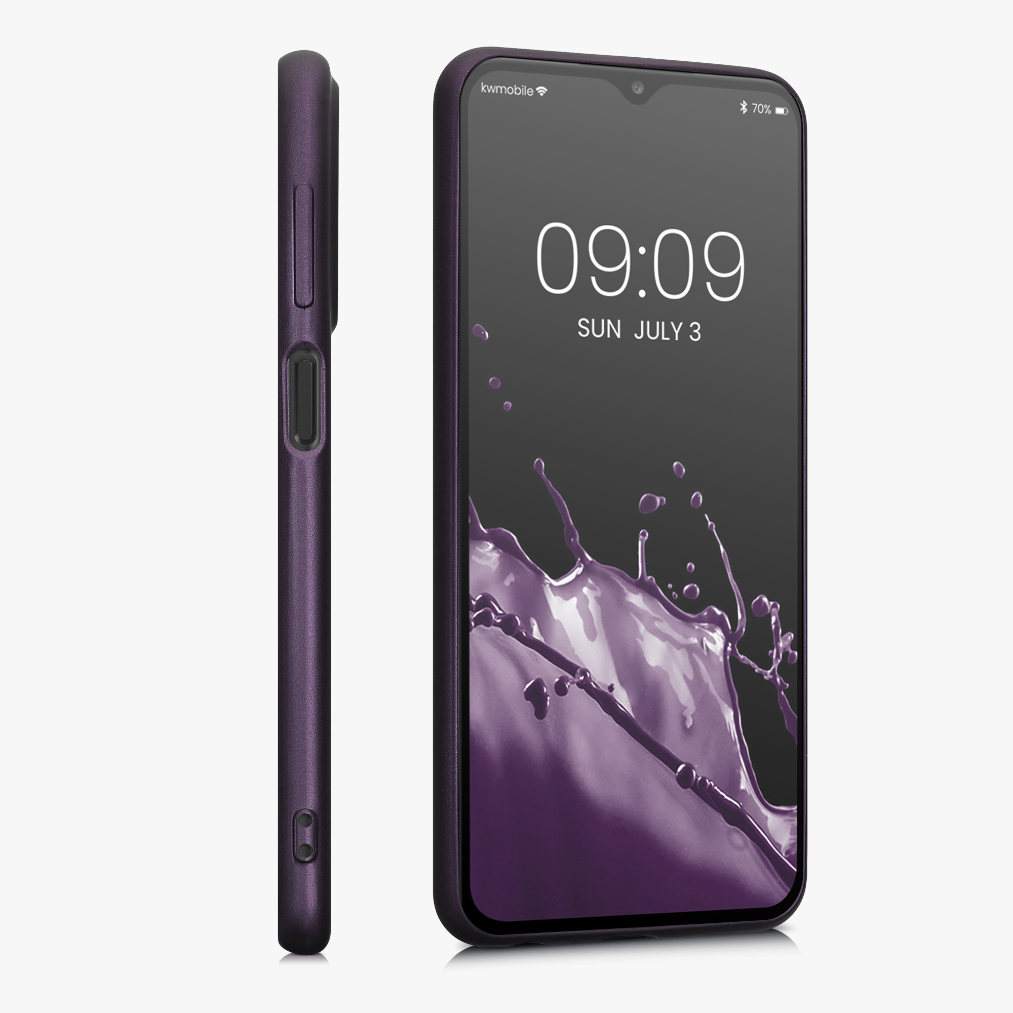 Kryt na mobil Samsung Galaxy A23 4G / 5G kwmobile TPU metalický Metalická ostružinová