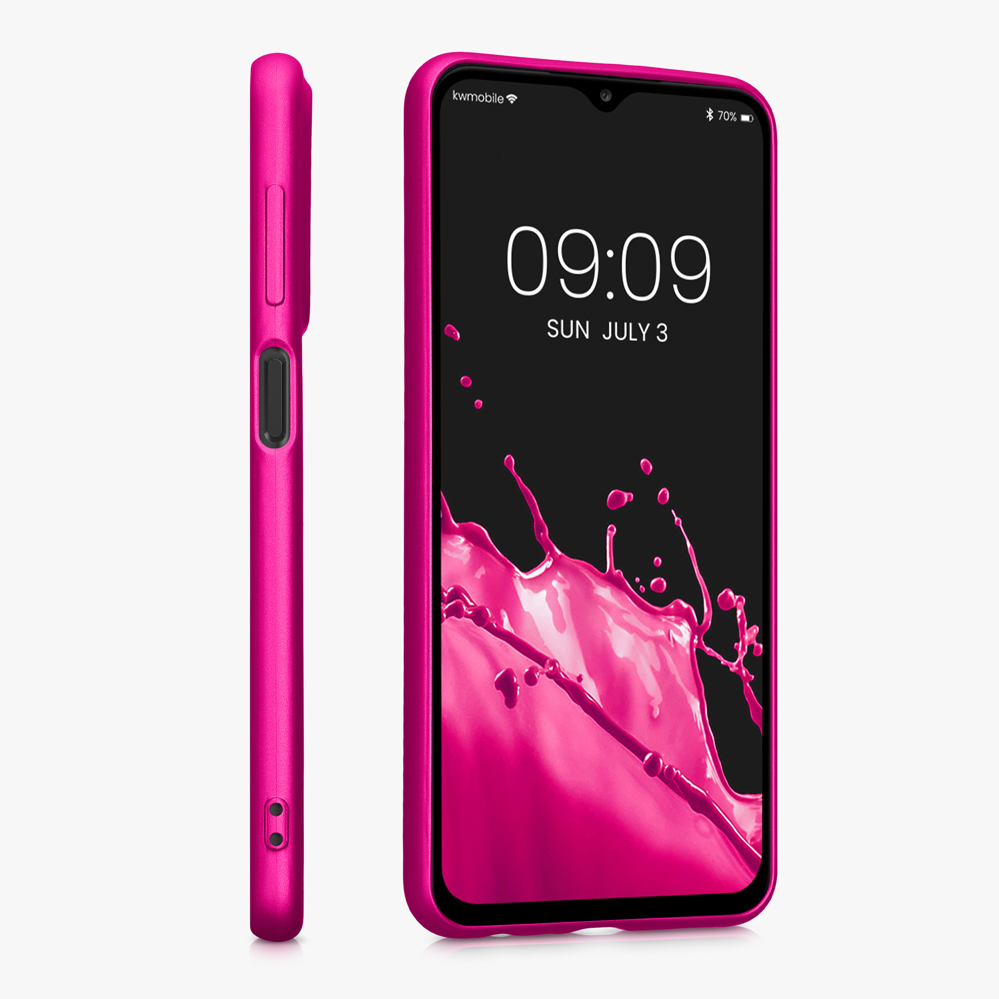 Kryt na mobil Samsung Galaxy A23 4G / 5G kwmobile TPU metalický Metalická růžová