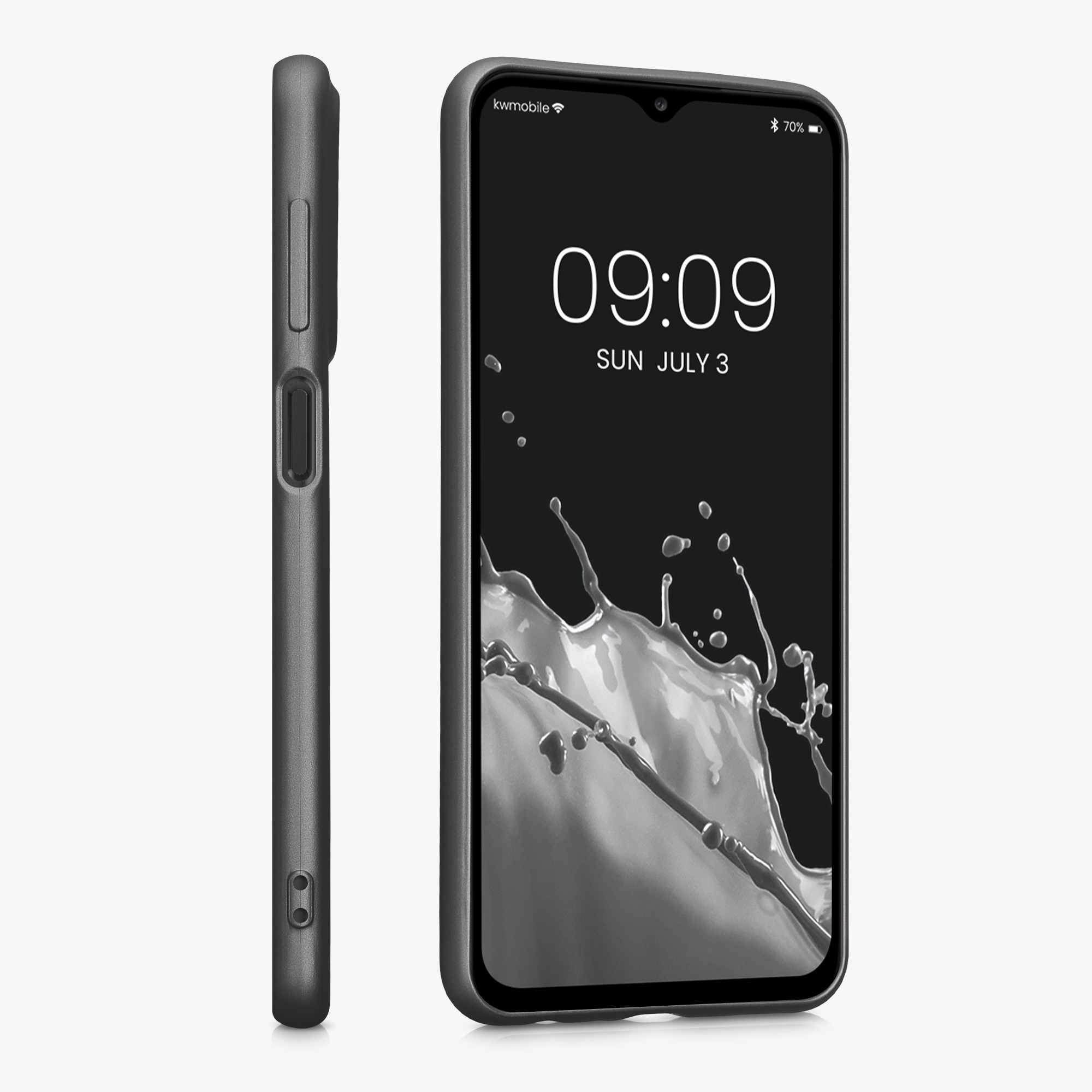 Kryt na mobil Samsung Galaxy A23 4G / 5G kwmobile TPU metalický Metalická šedá