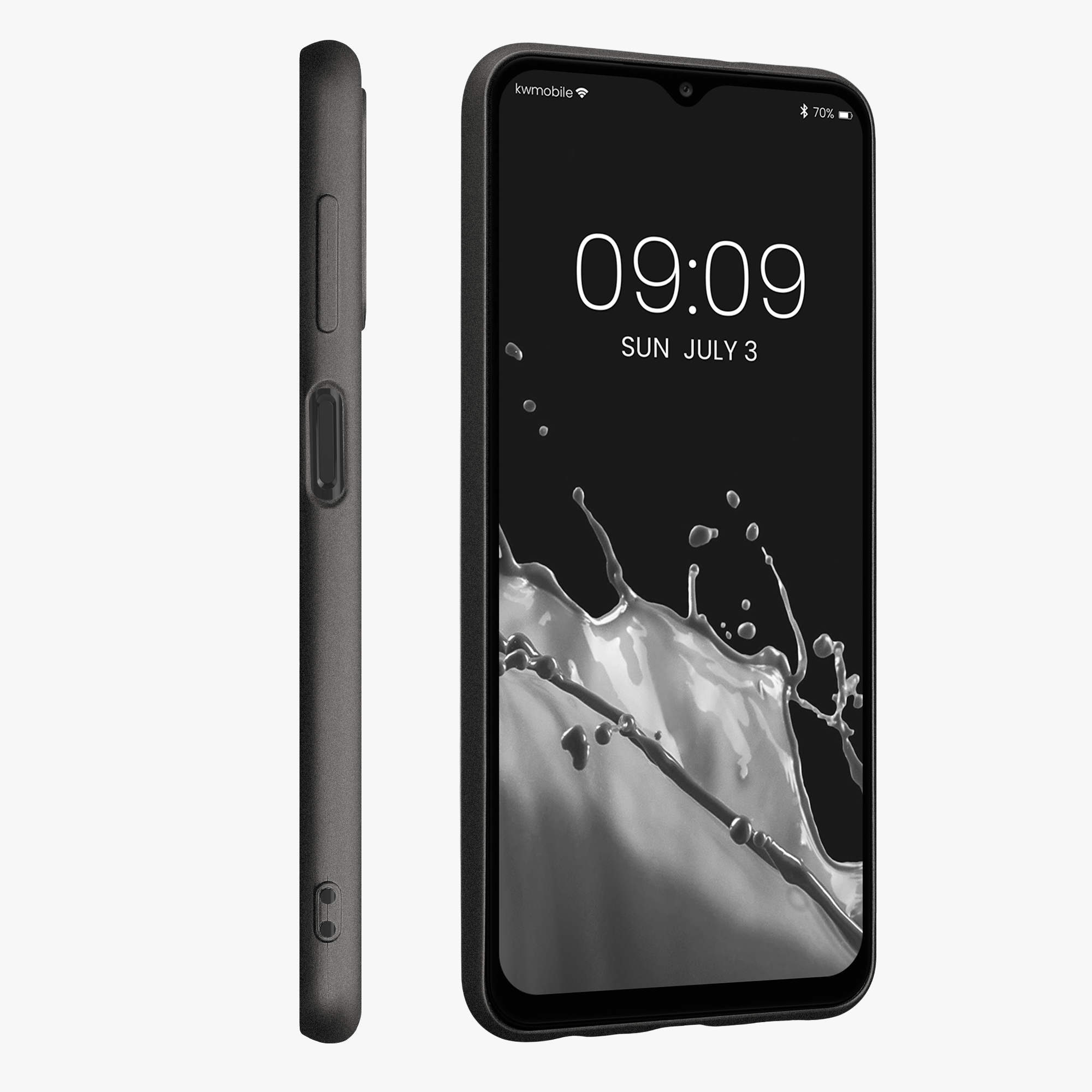 Kryt na mobil Samsung Galaxy A13 4G kwmobile TPU metalický Metalická šedá