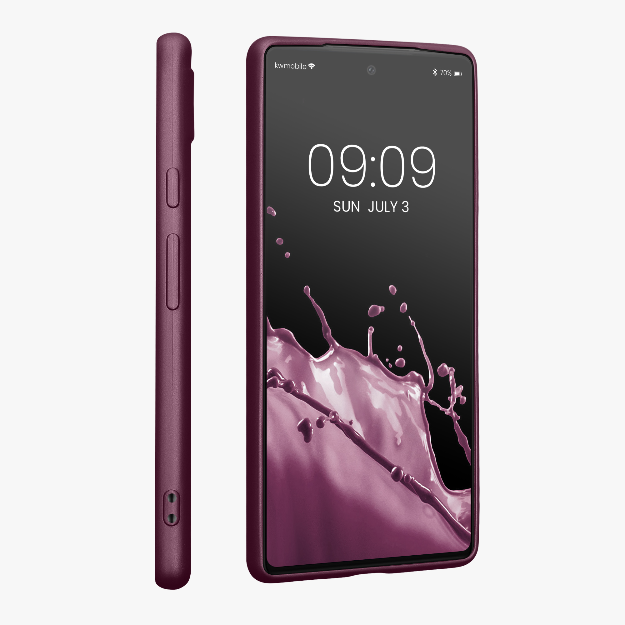 Pouzdro pro Google Pixel 6a kwmobile tenké metalické silikonové - metalická levandulová